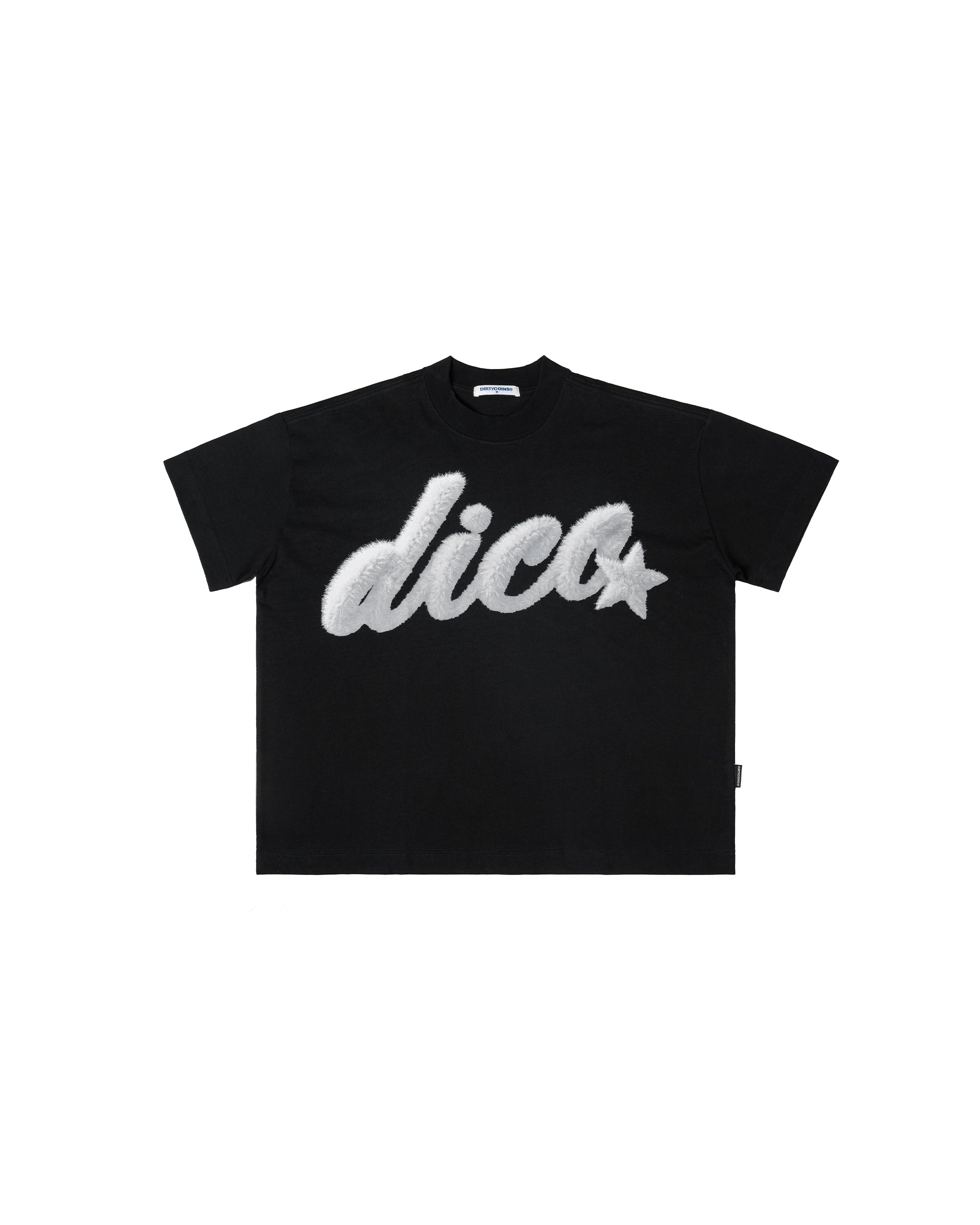 Dico Fluffy Print T-Shirt Black