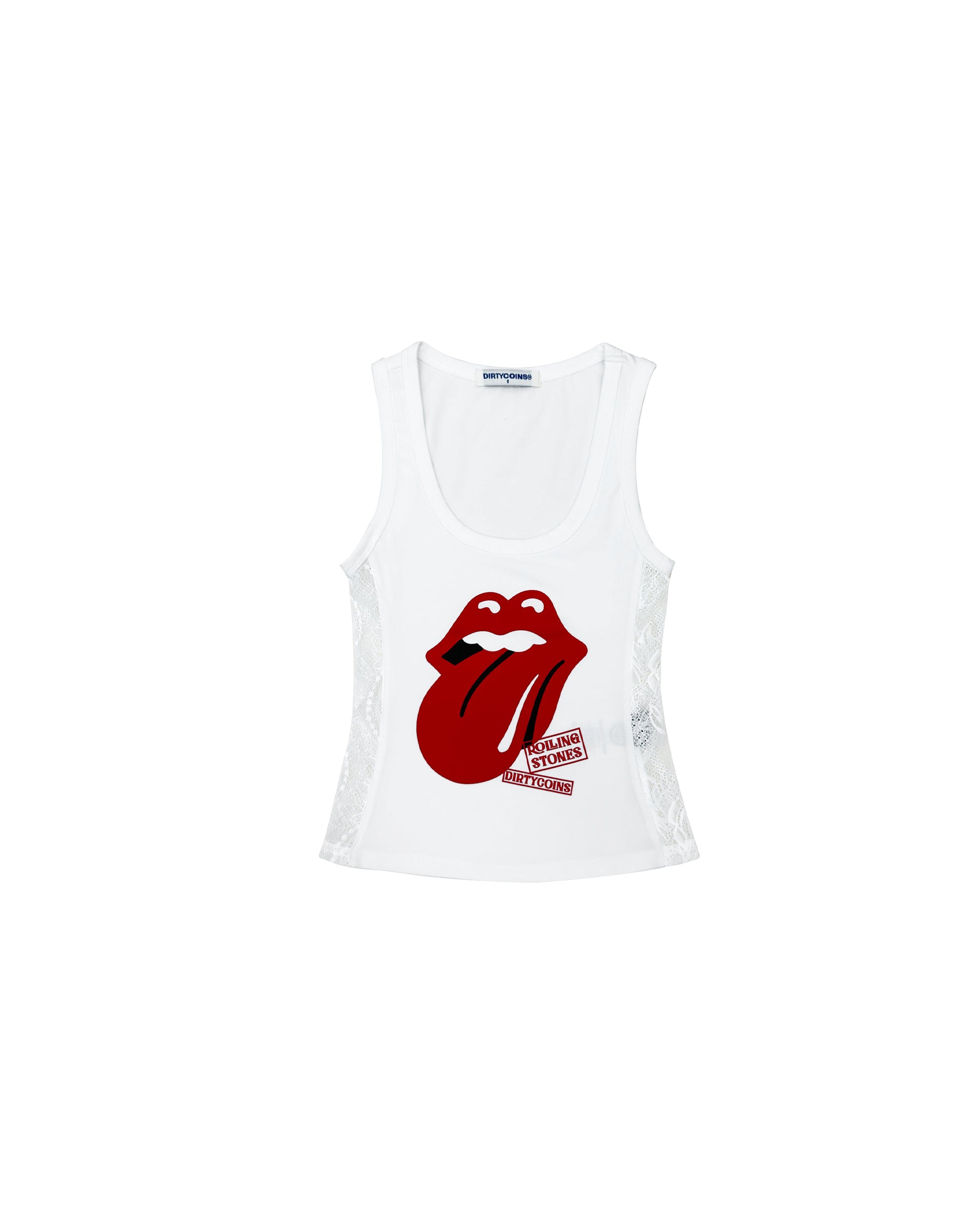 DCxRS Tongue Lace Woman Tanktop White