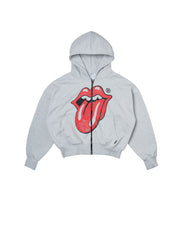 DCxRS Vint Tongue Zip Up Hoodie Grey