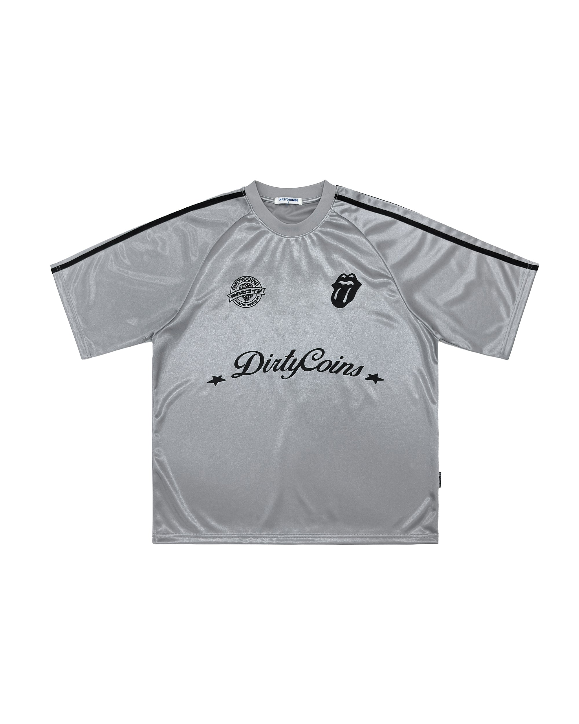 DCxRS Logo Glossy Soccer Jersey Grey