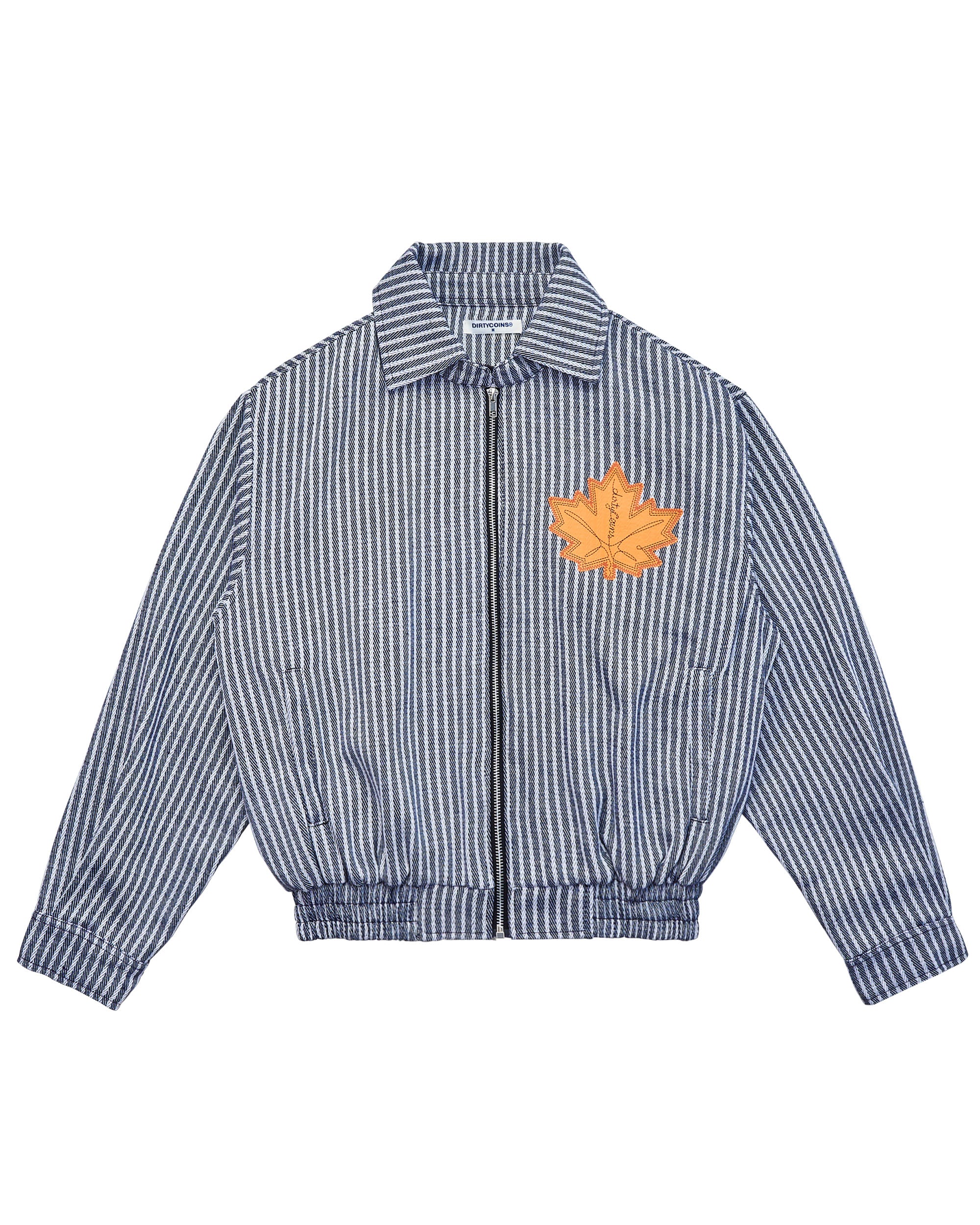DirtyCoins Striped Maple Leaf Bomber
