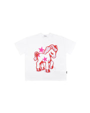 DirtyCoins Graffiti Pony Print T-shirt White
