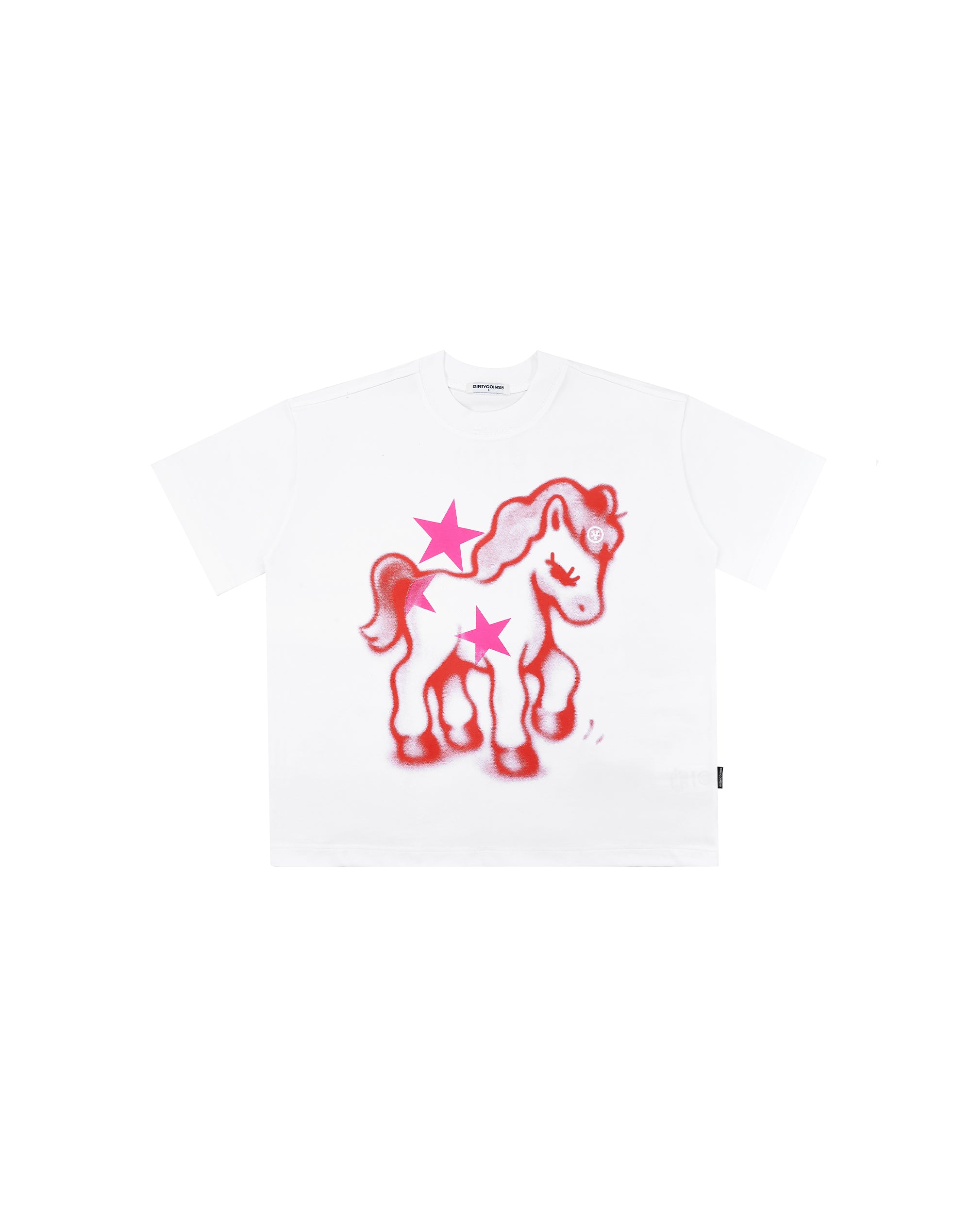 DirtyCoins Graffiti Pony Print T-shirt White