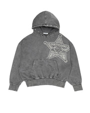 DCxRS Sheriff Washed Oversized Hoodie Black