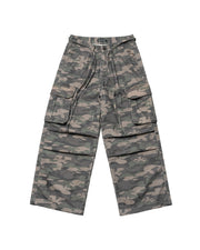 DirtyCoins Drawstring Camo Denim Cargo Pants