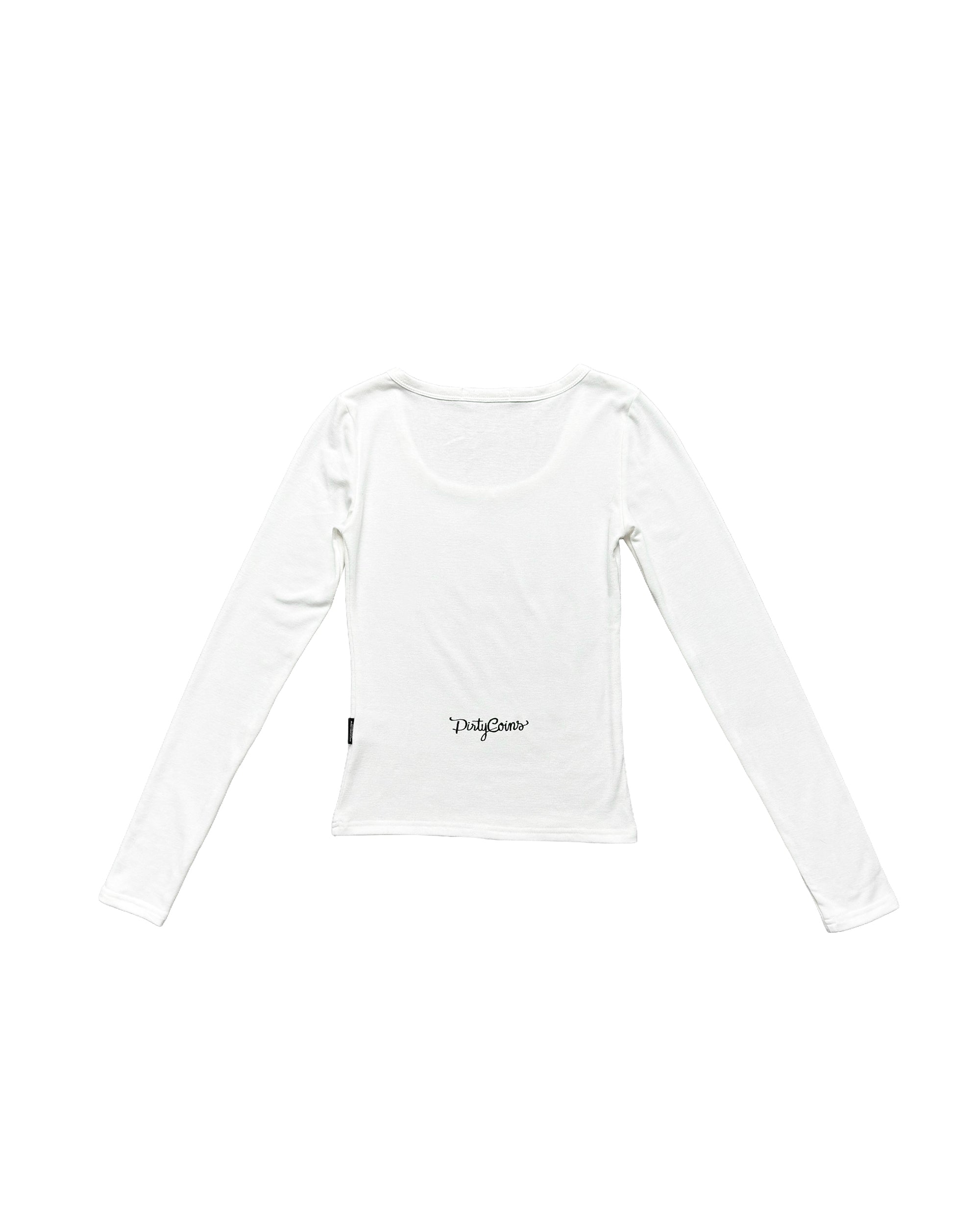 DCxRS Spectrum Night Fitted LS Baby Tee White