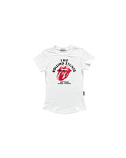 DCxRS Vintage Tongue Fitted Baby Tee White
