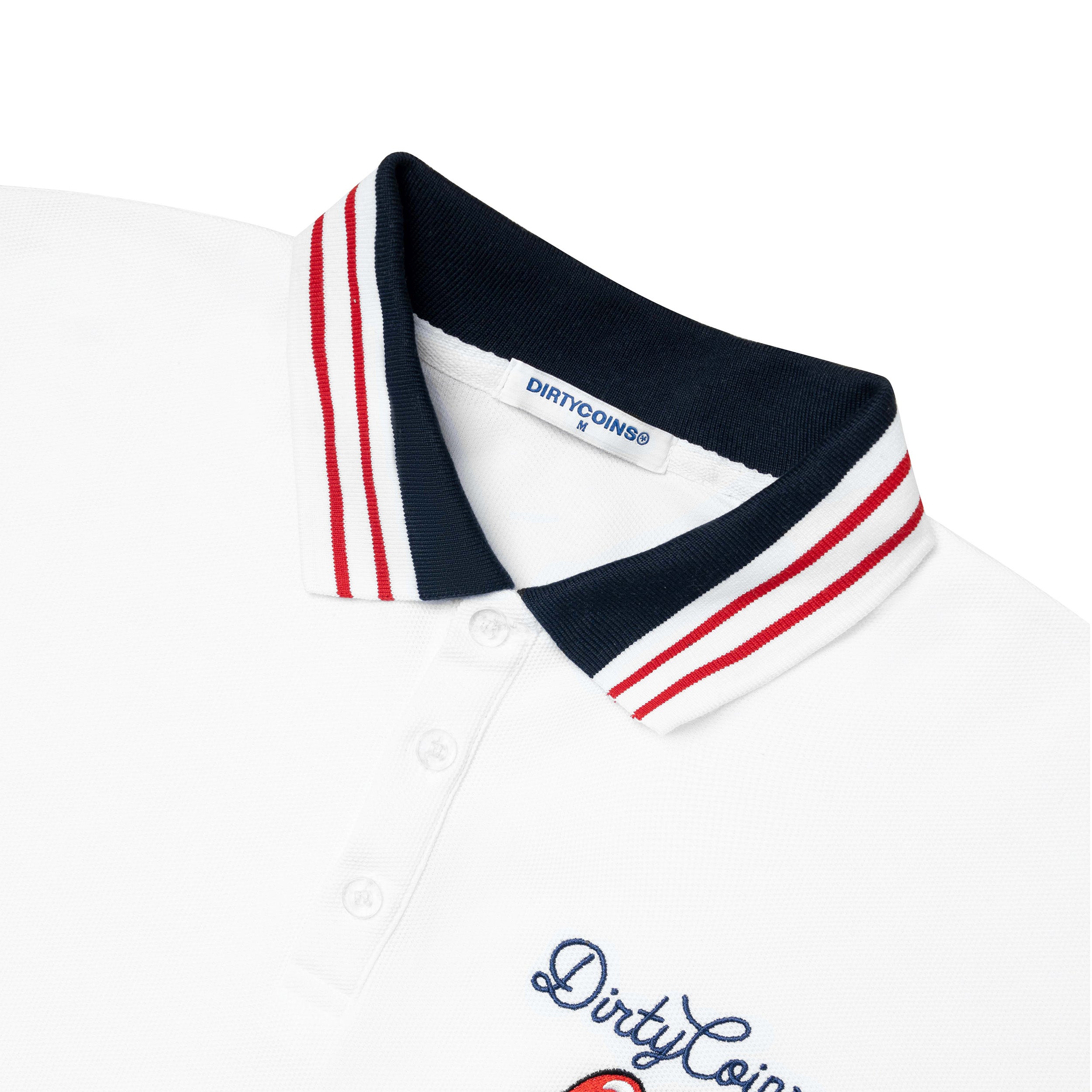 DCxRS Embroidery Logo Polo White