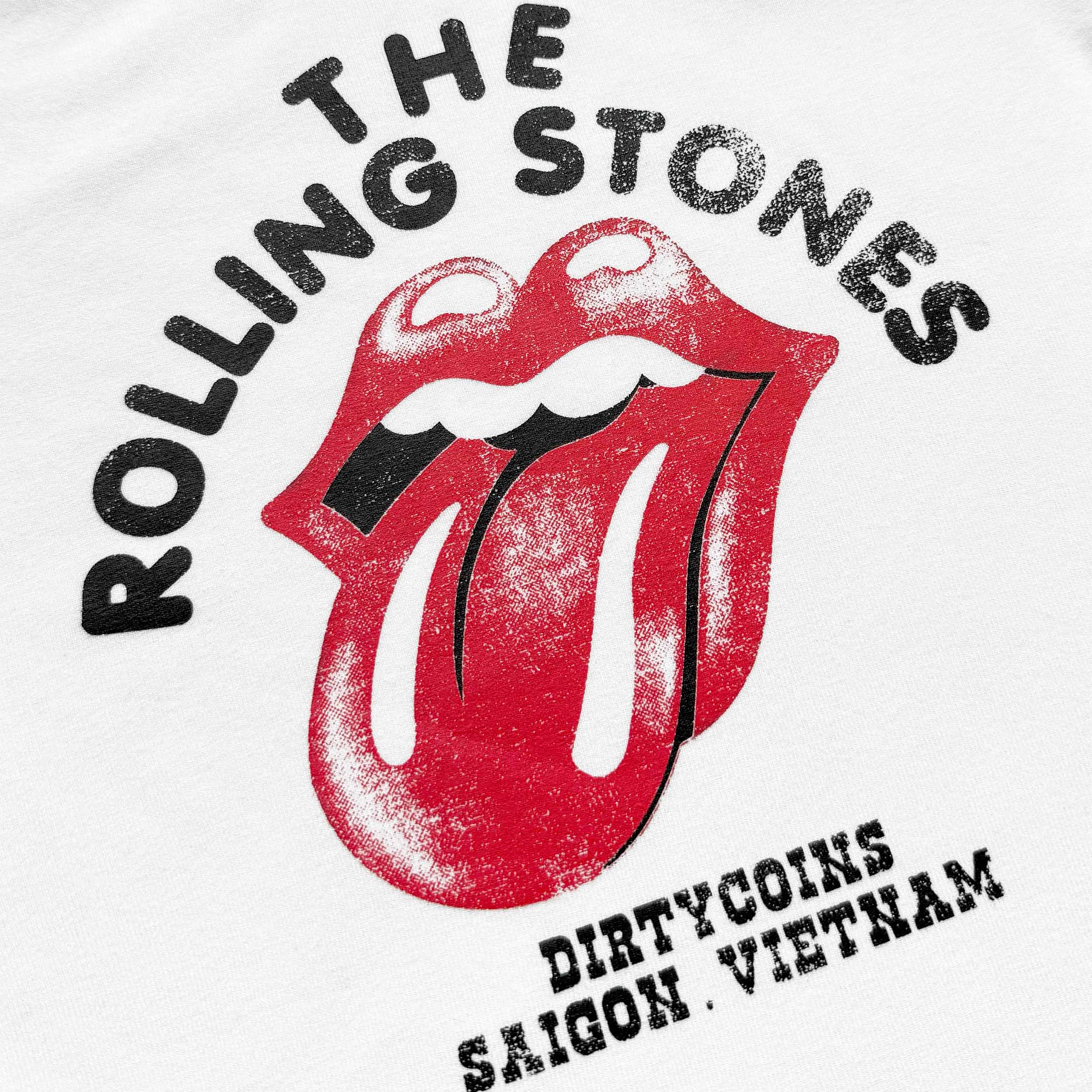 DCxRS Vintage Tongue Fitted Baby Tee White