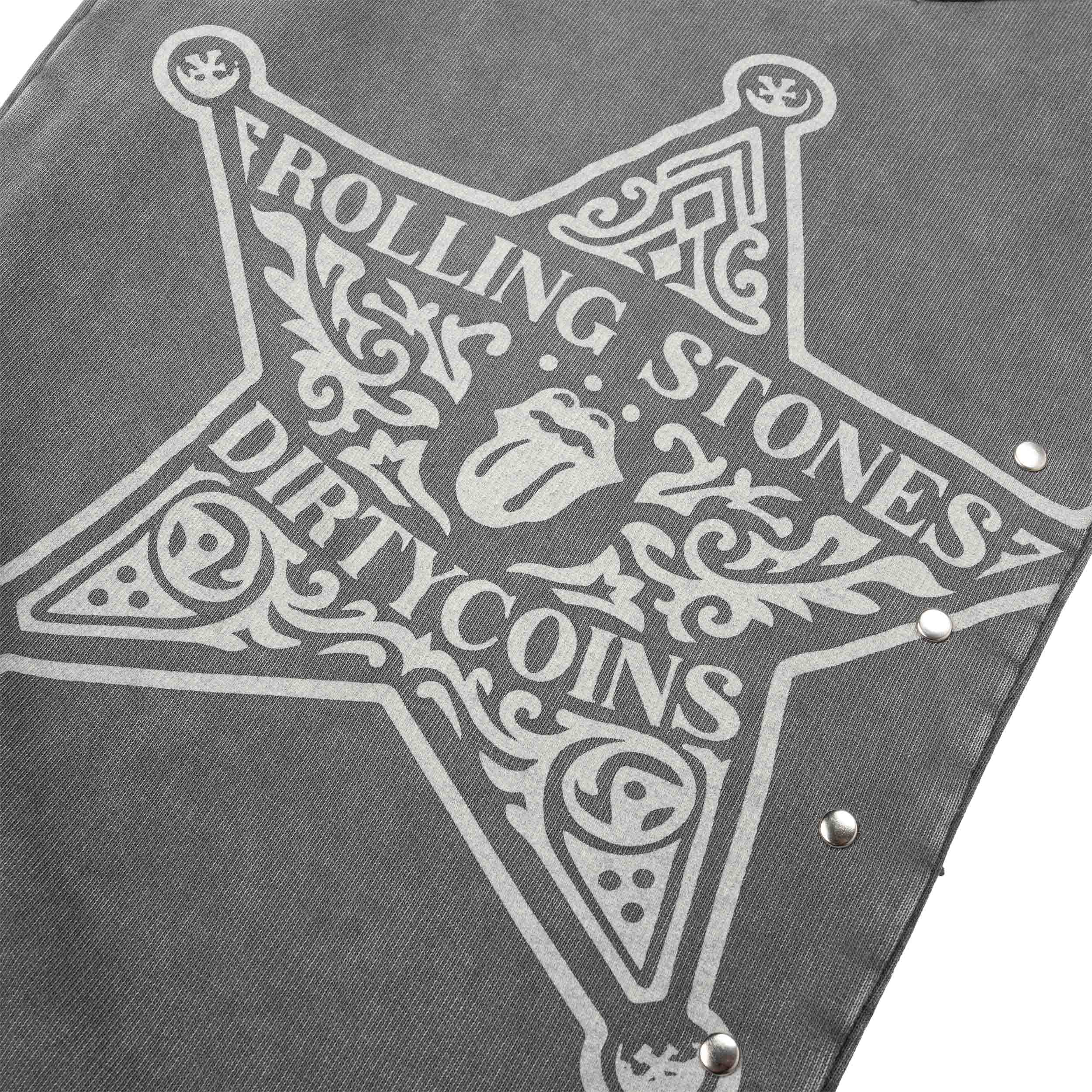 DCxRS Sheriff Print Faded Sweatpants Black