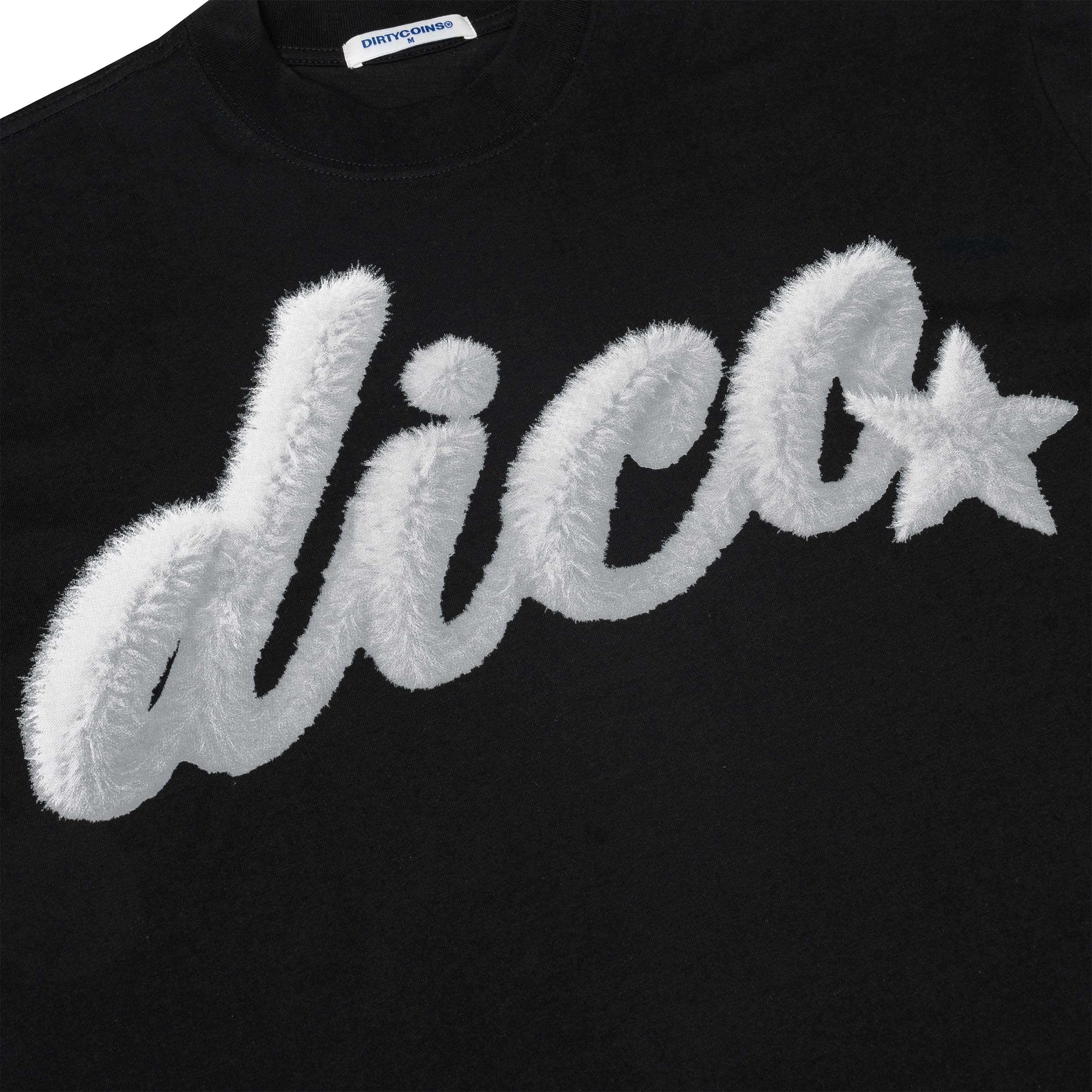 Dico Fluffy Print T-Shirt Black