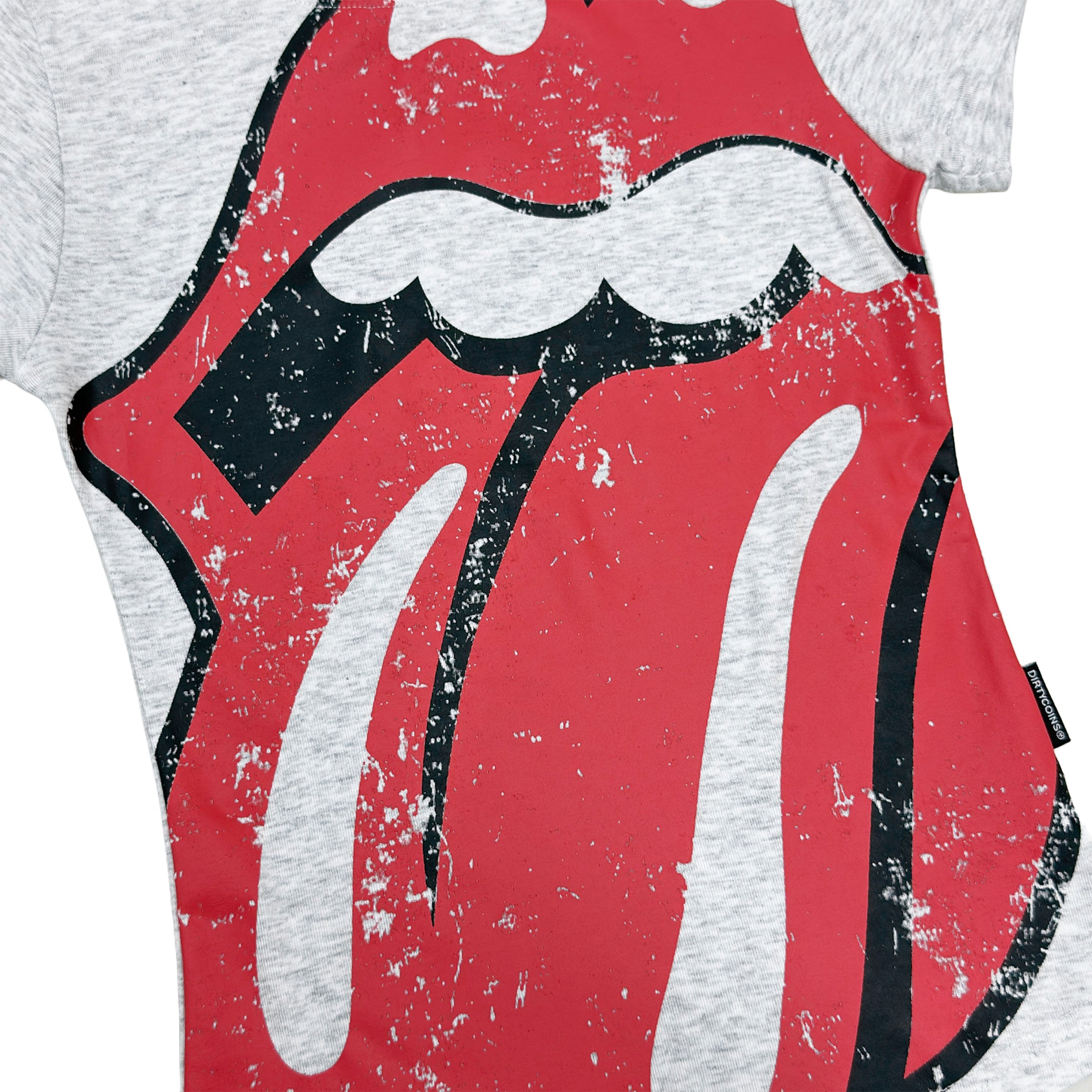 DCxRS Loud Tongue Fitted Baby Tee Grey