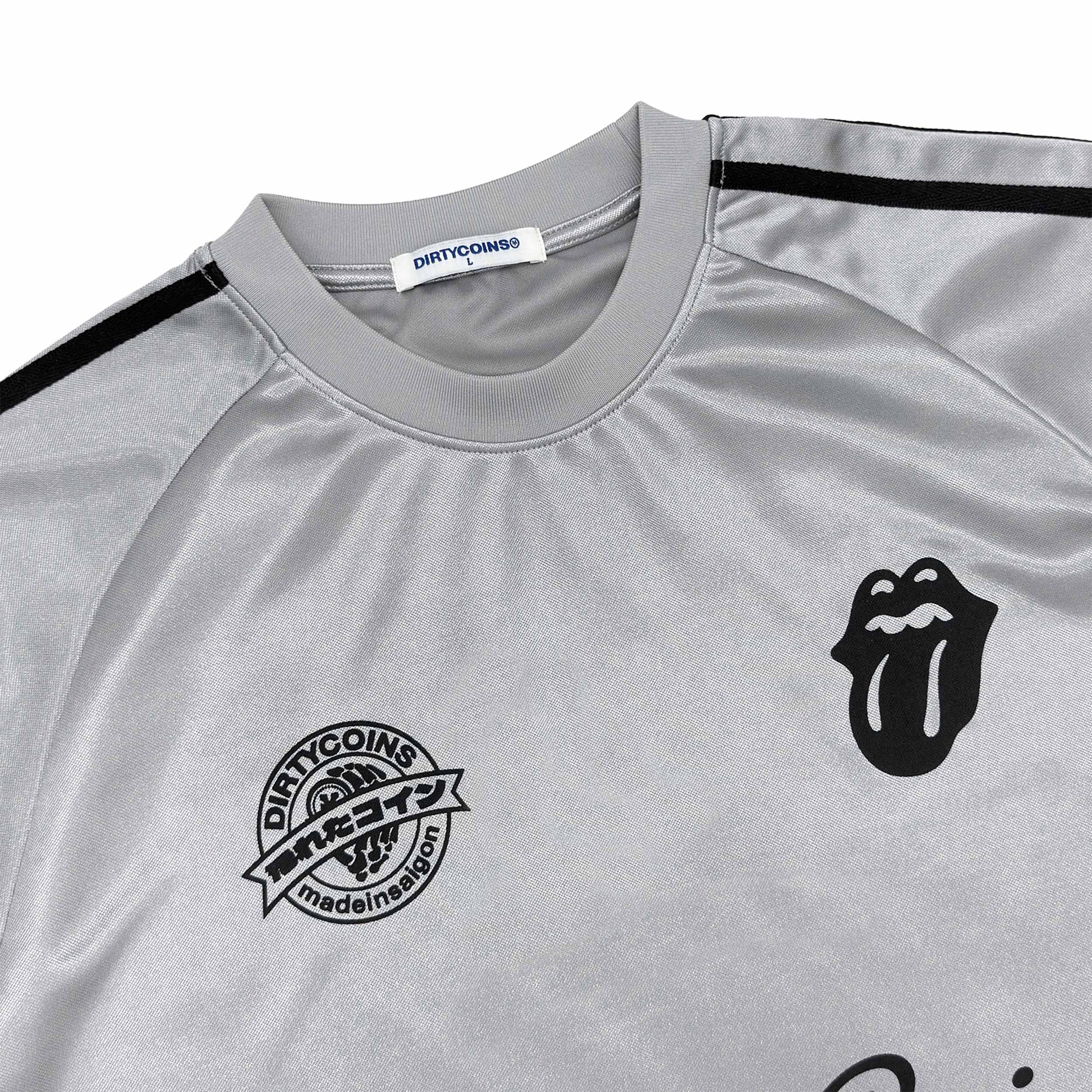 DCxRS Logo Glossy Soccer Jersey Grey