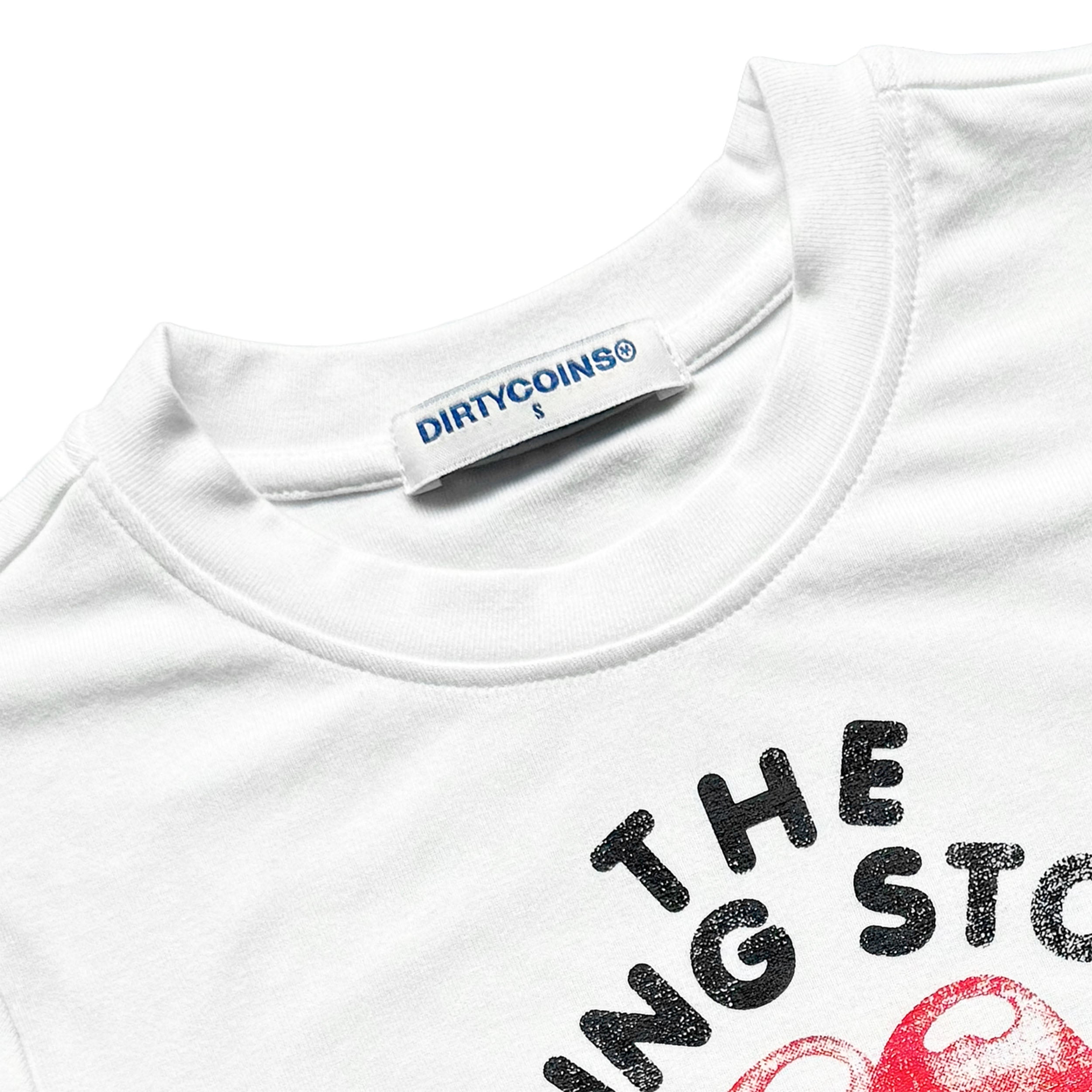 DCxRS Vintage Tongue Fitted Baby Tee White