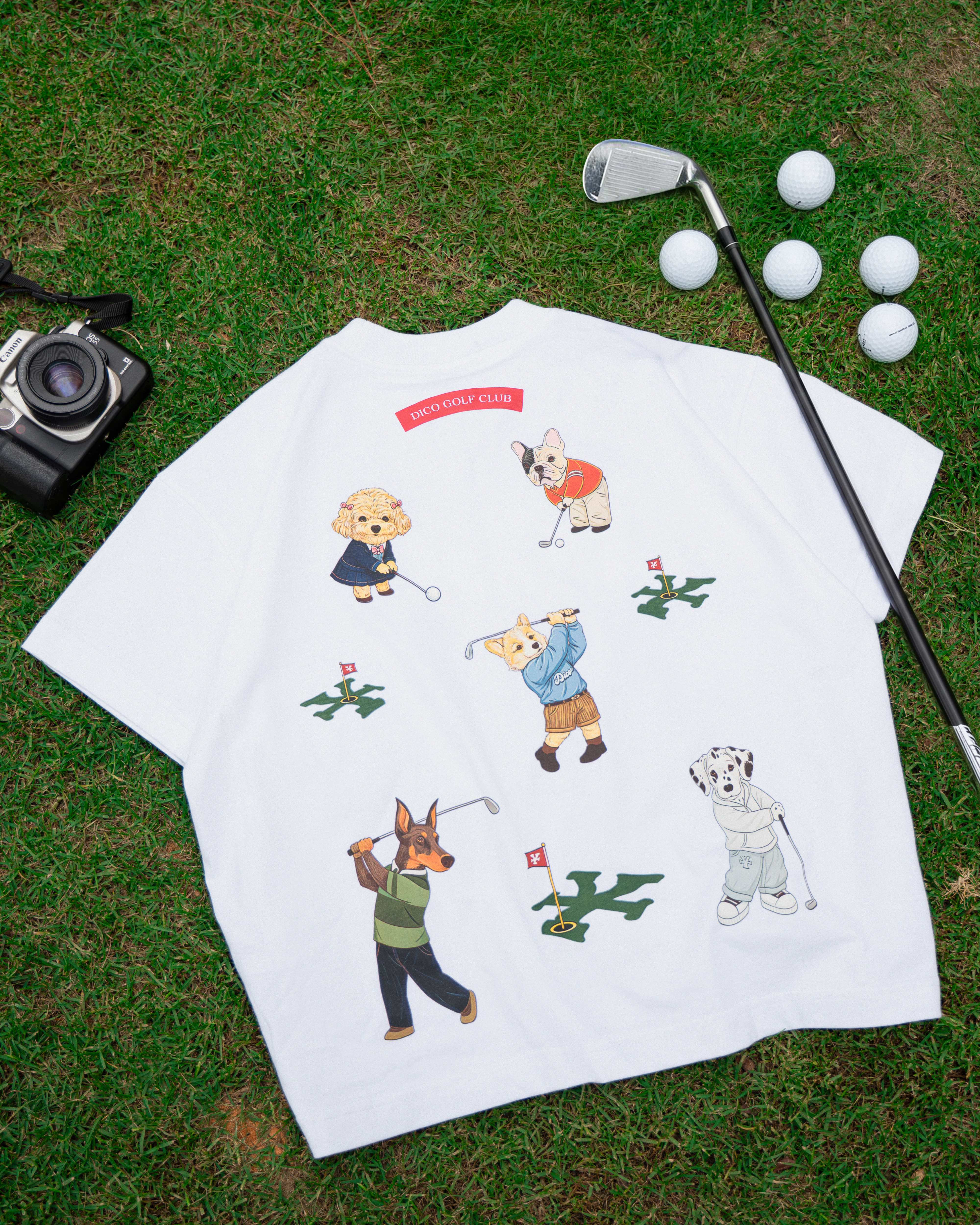 Dico Puppies Golf Club T-shirt White