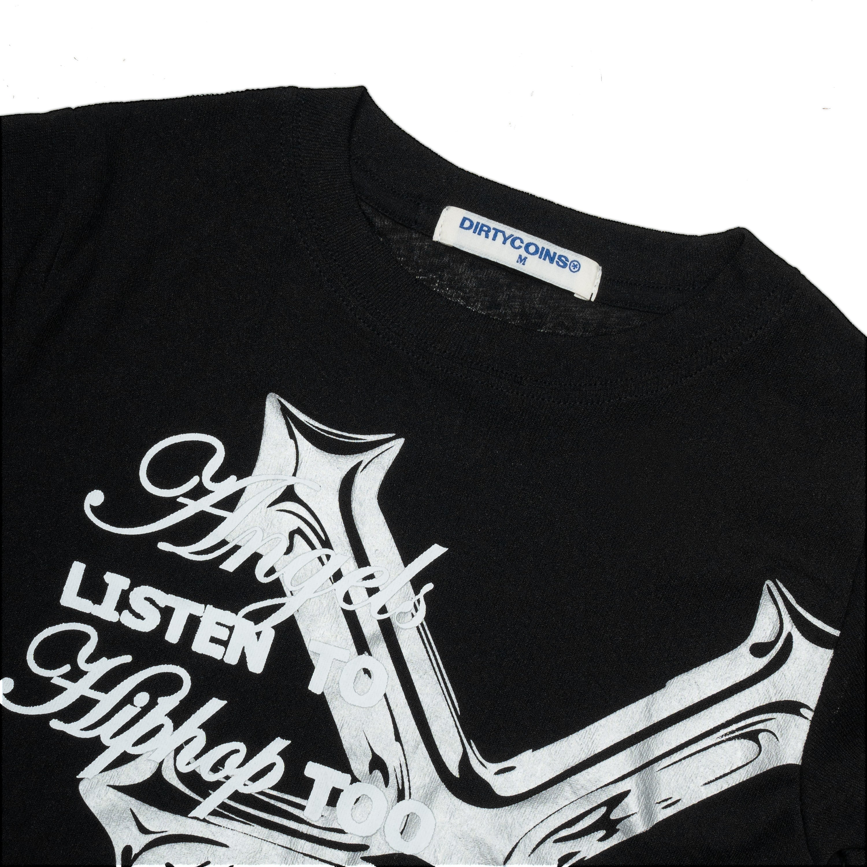 Dico Hiphop Angels Fitted Baby Tee Black