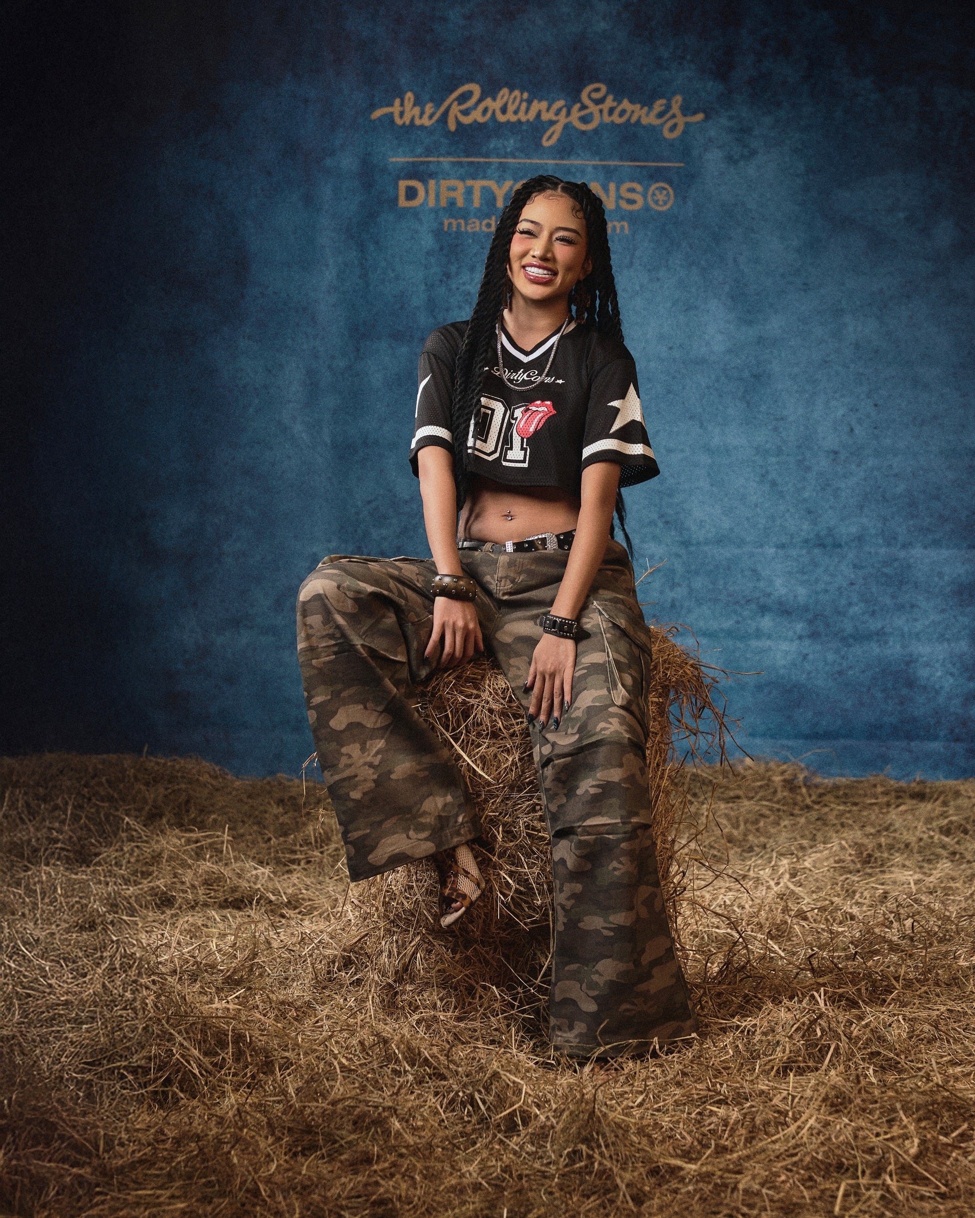 DCxRS Star 01 Football Jersey Croptop Black