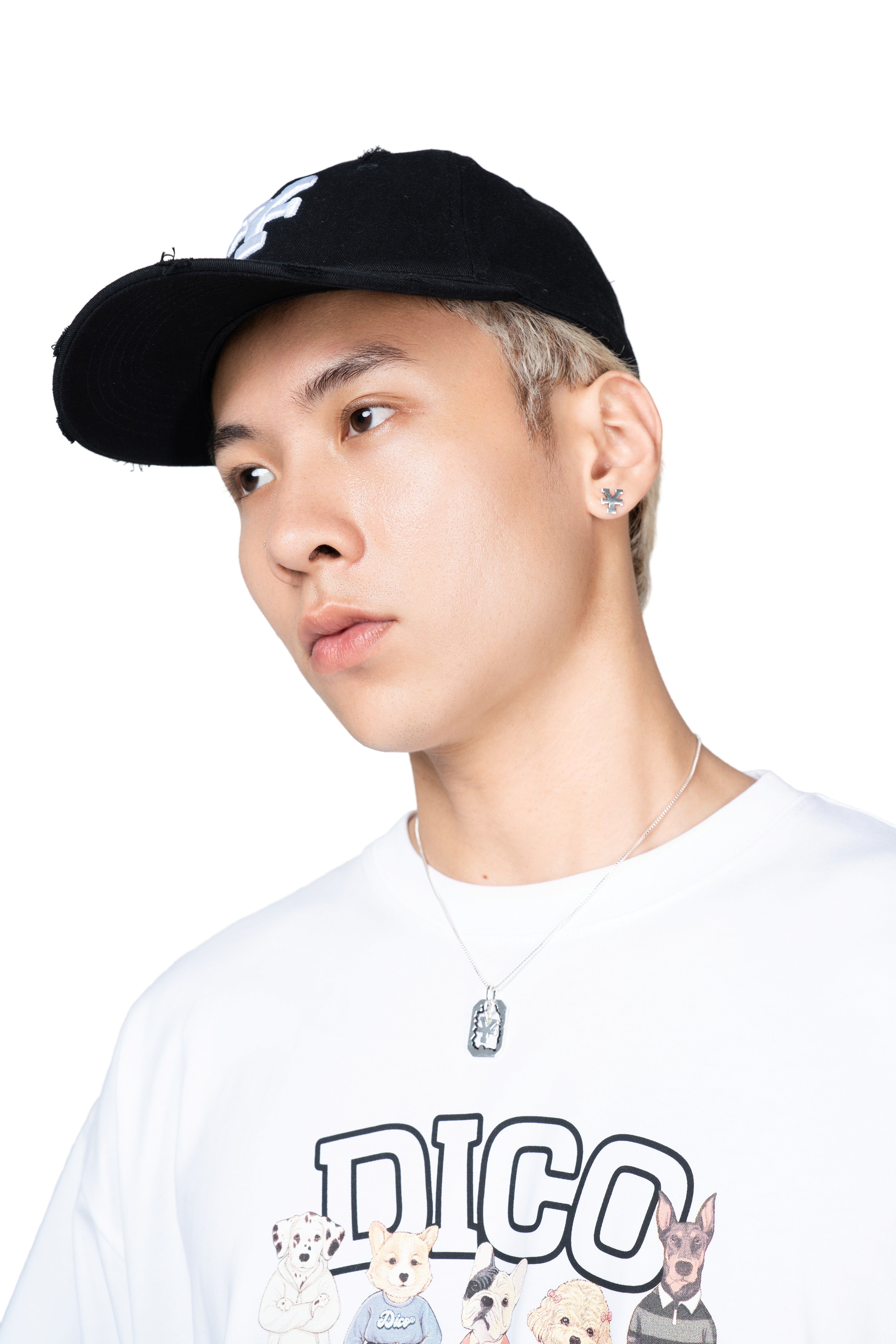 DirtyCoins "Y" Logo Smashed Necklace Grey