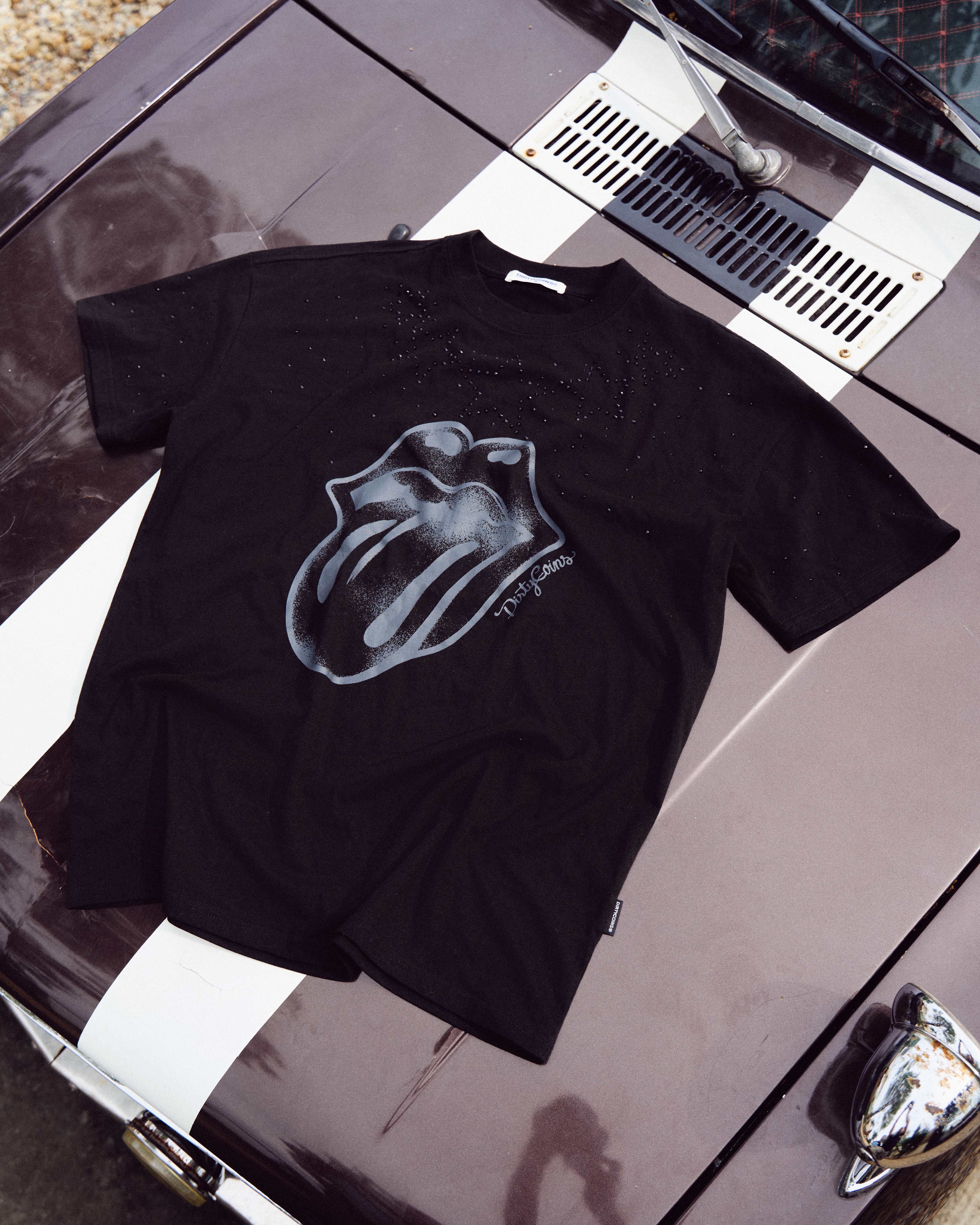 DCxRS Rhine Stones T-Shirt Black