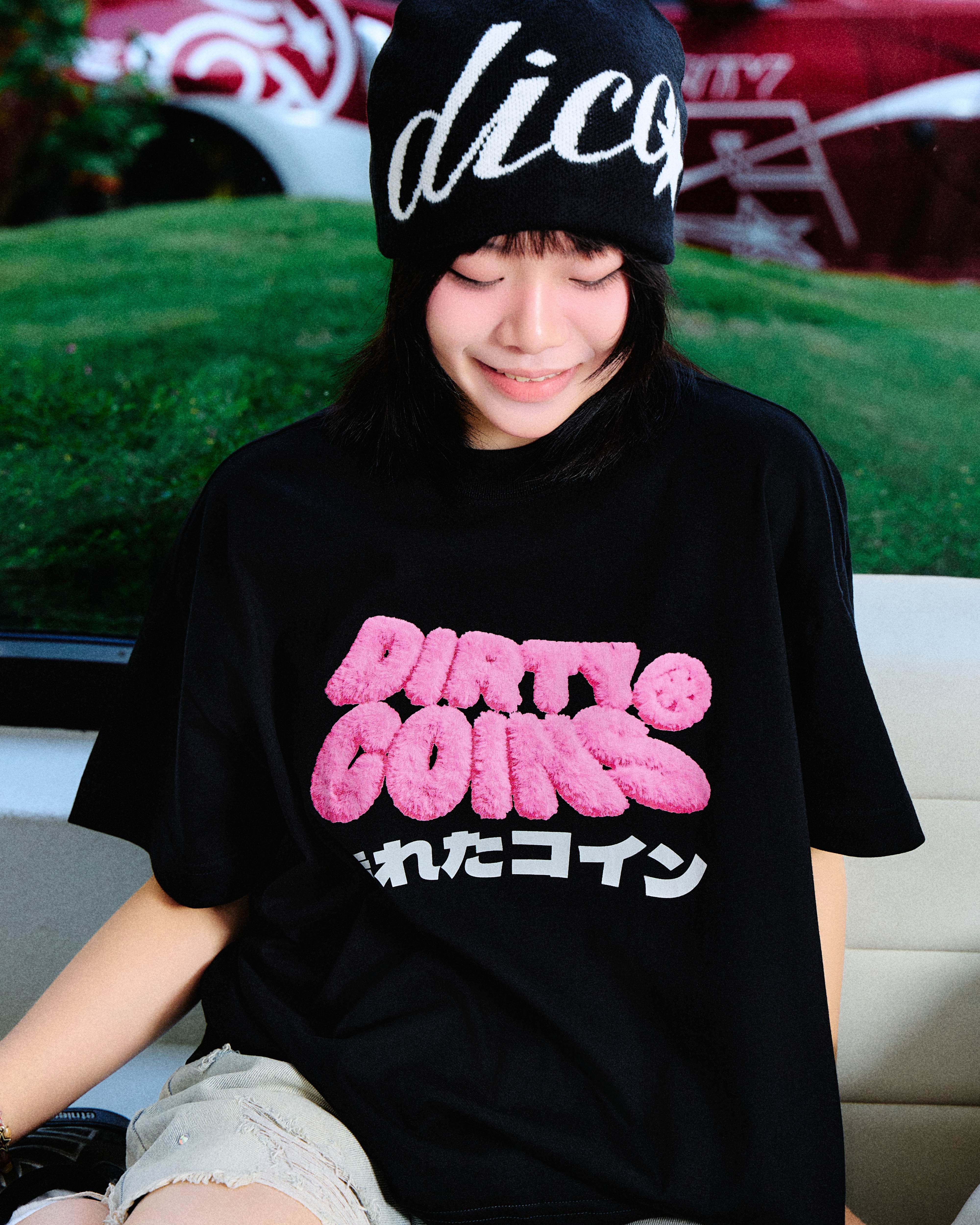 Dico Fluffy Wavy Logo T-shirt Black