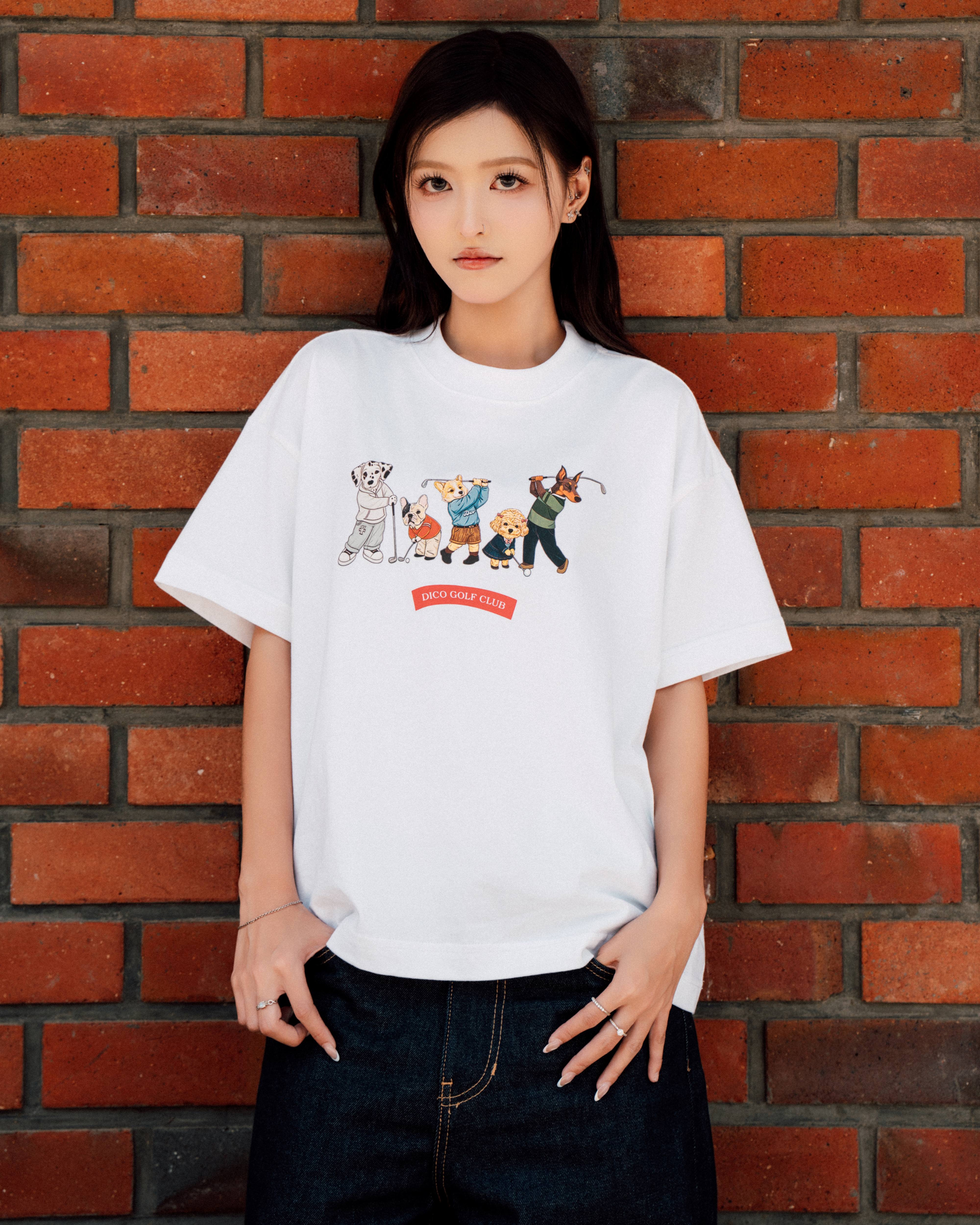 Dico Puppies Golf Club T-shirt White