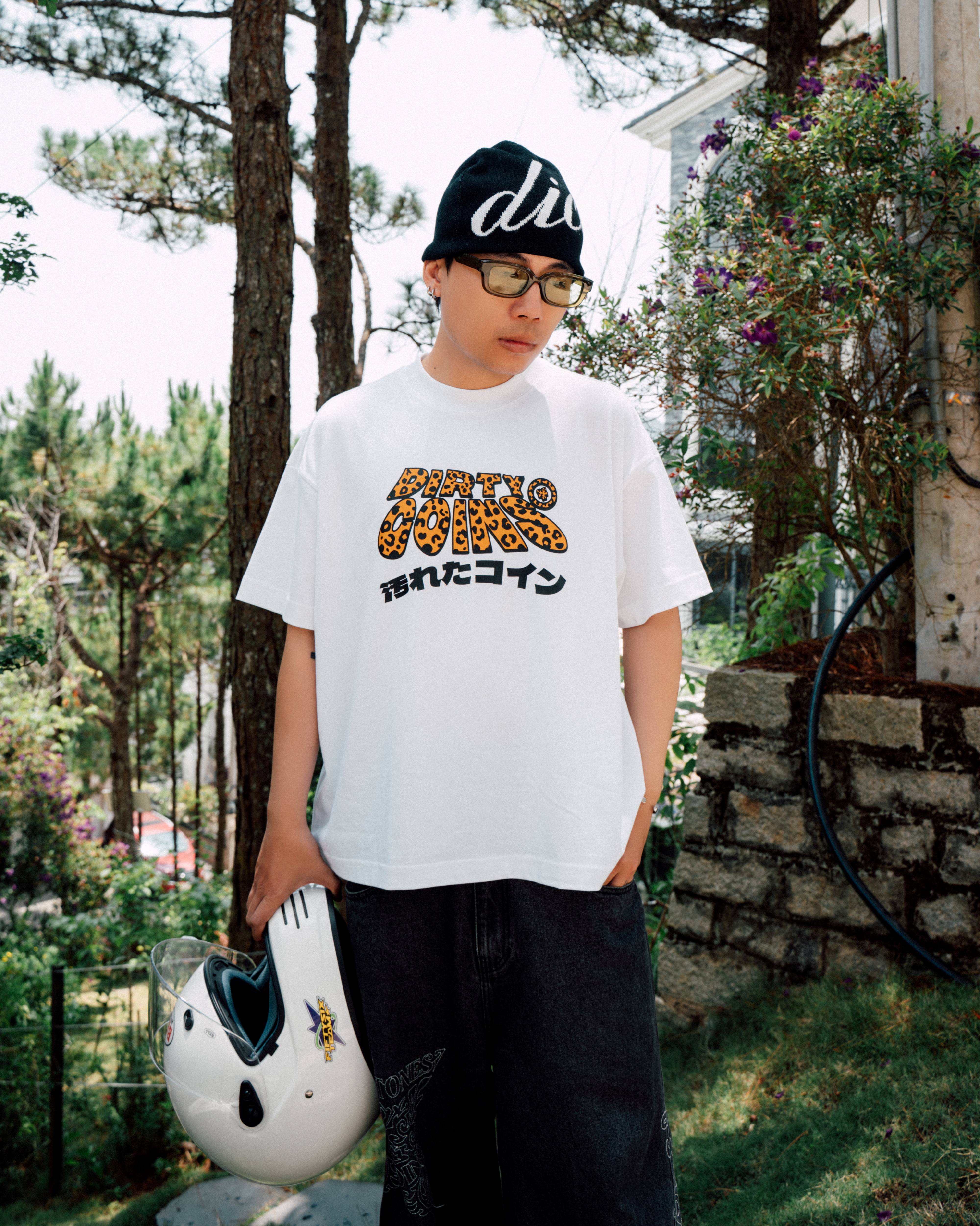 Dico Leopard Wavy Logo T-shirt White
