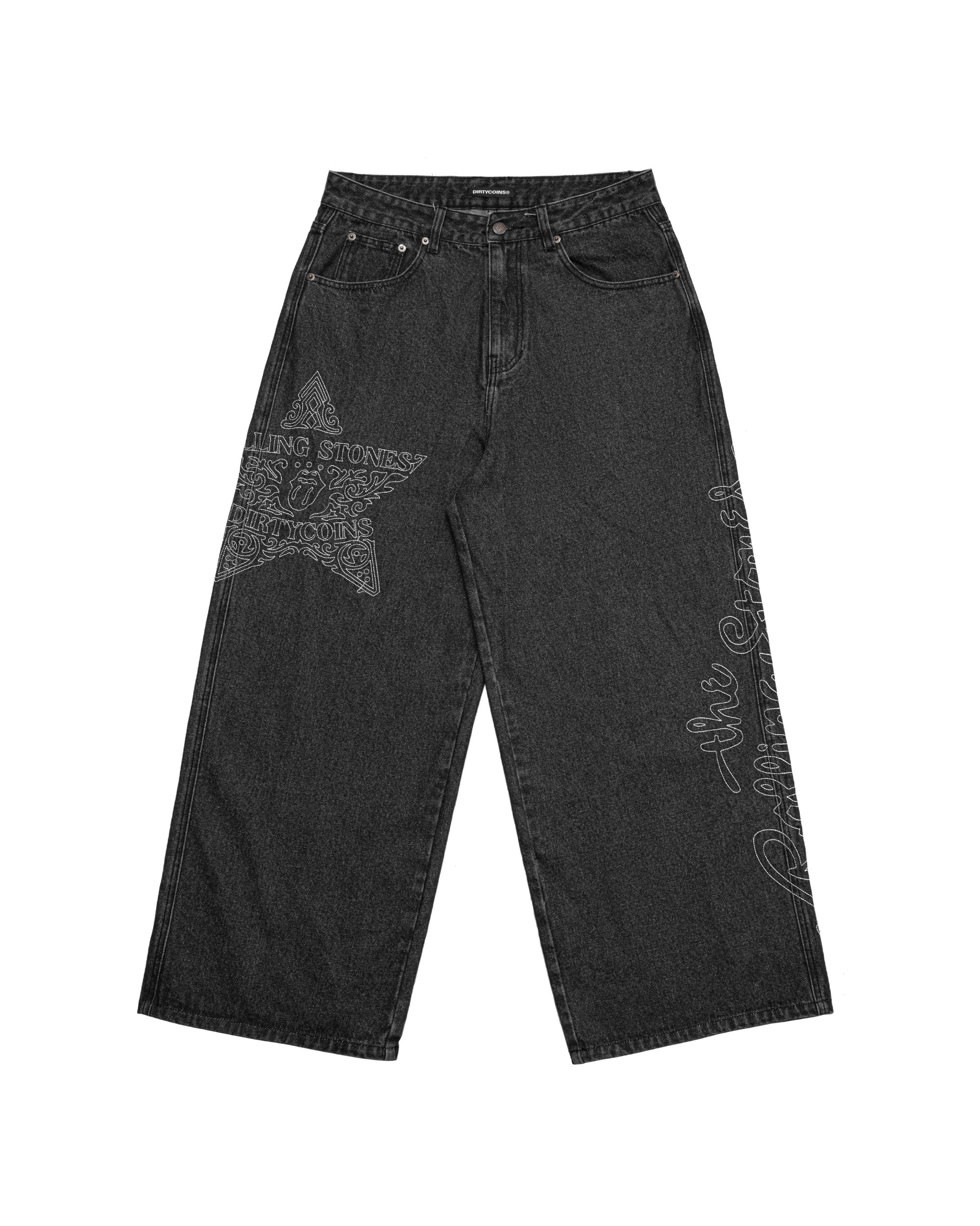 DCxRS Sheriff Patches Denim Pants Black