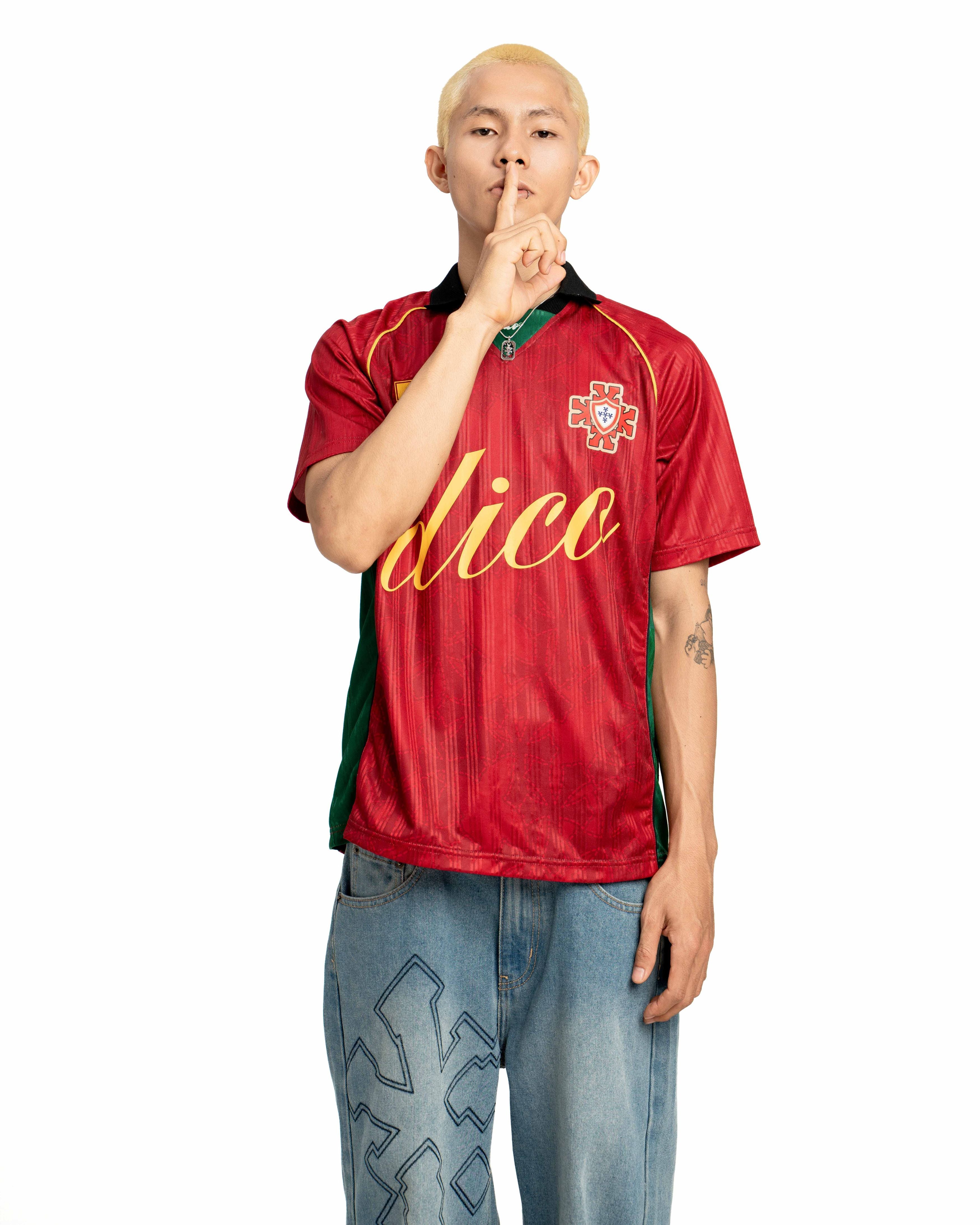 DirtyCoins Soccer Jersey Dico Seven Red Green