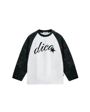 Dico Star Camo Raglan Waffle LS T-shirt White