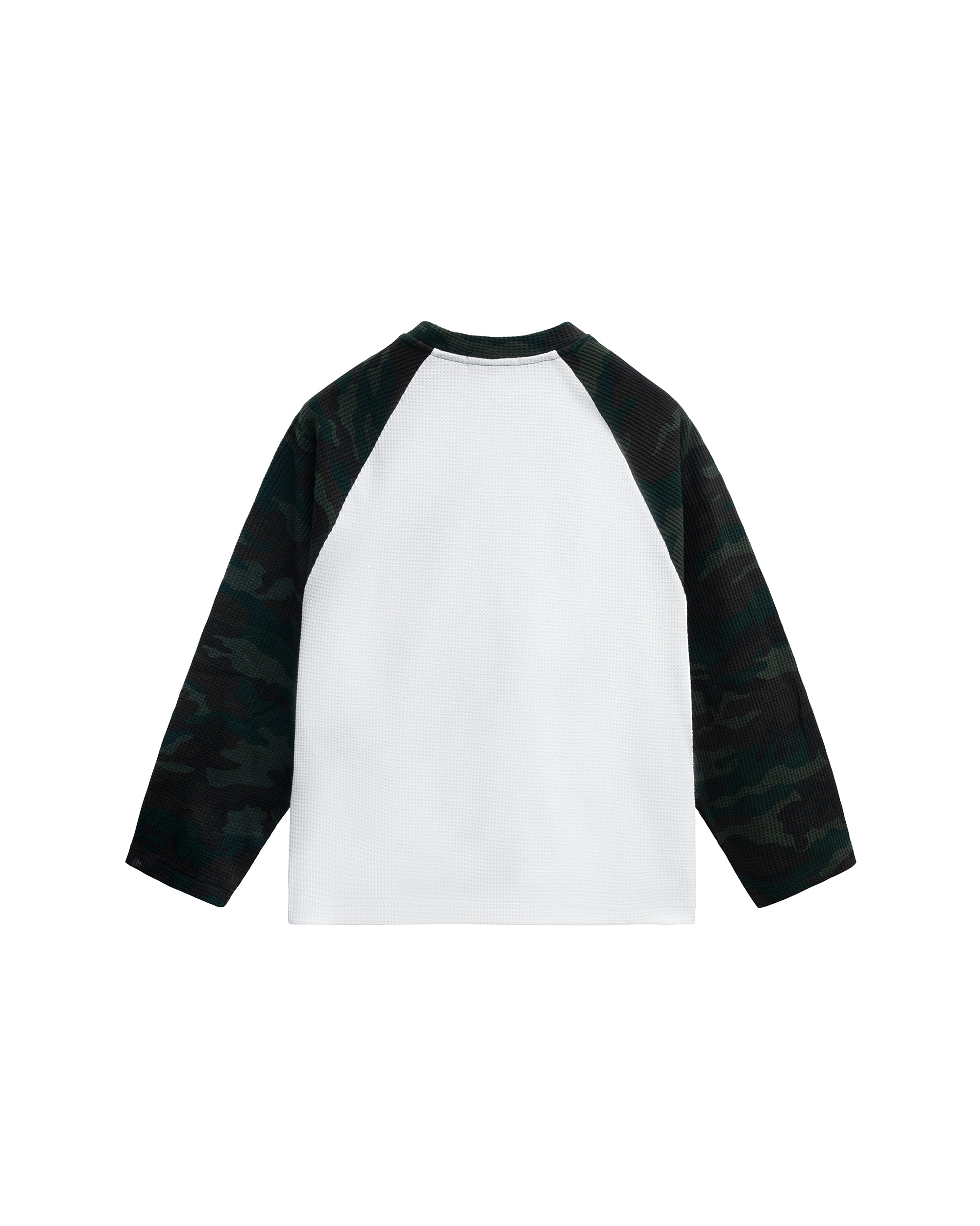 Dico Star Camo Raglan Waffle LS T-shirt White