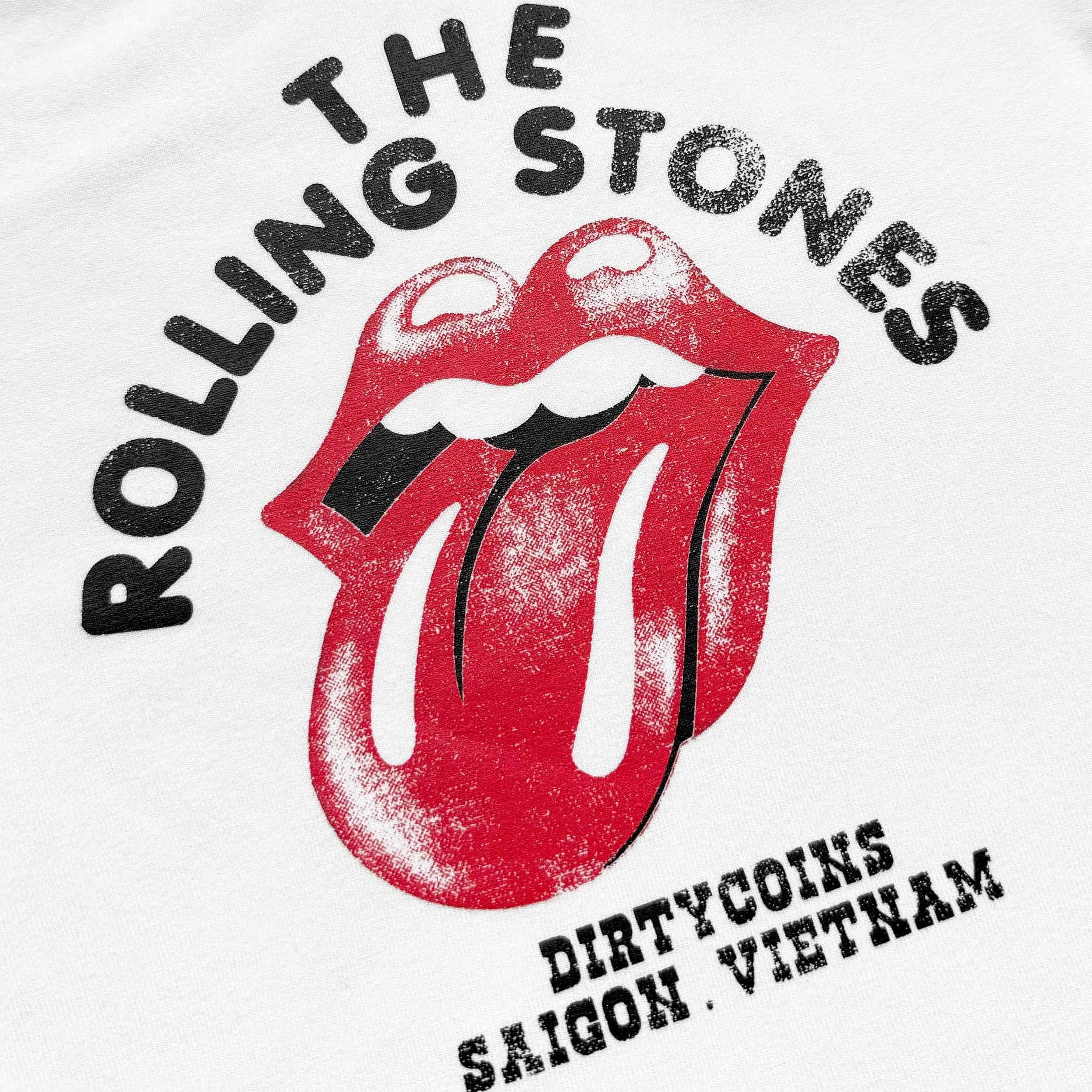 DCxRS Vintage Tongue Fitted Baby Tee White