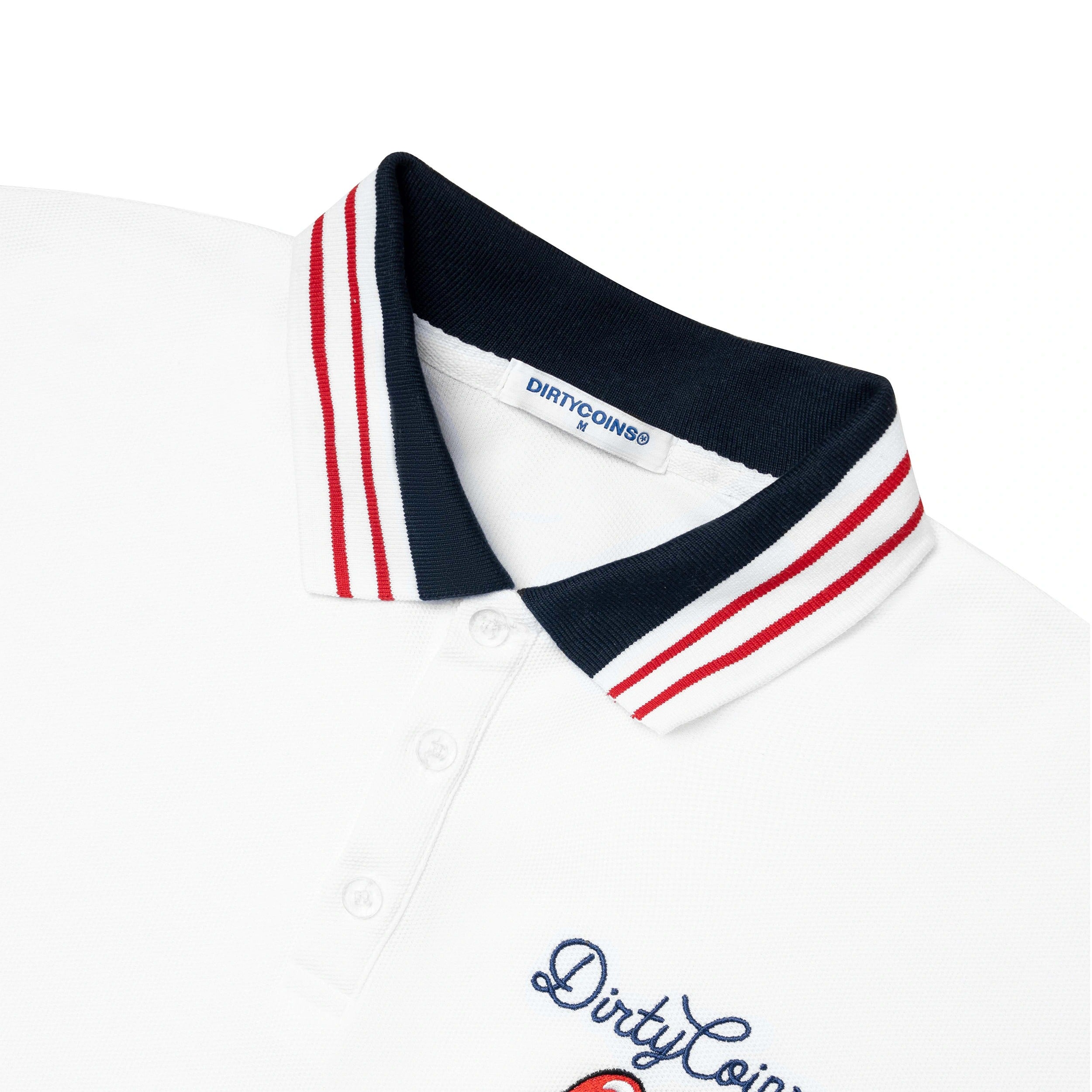 DCxRS Embroidery Logo Polo White