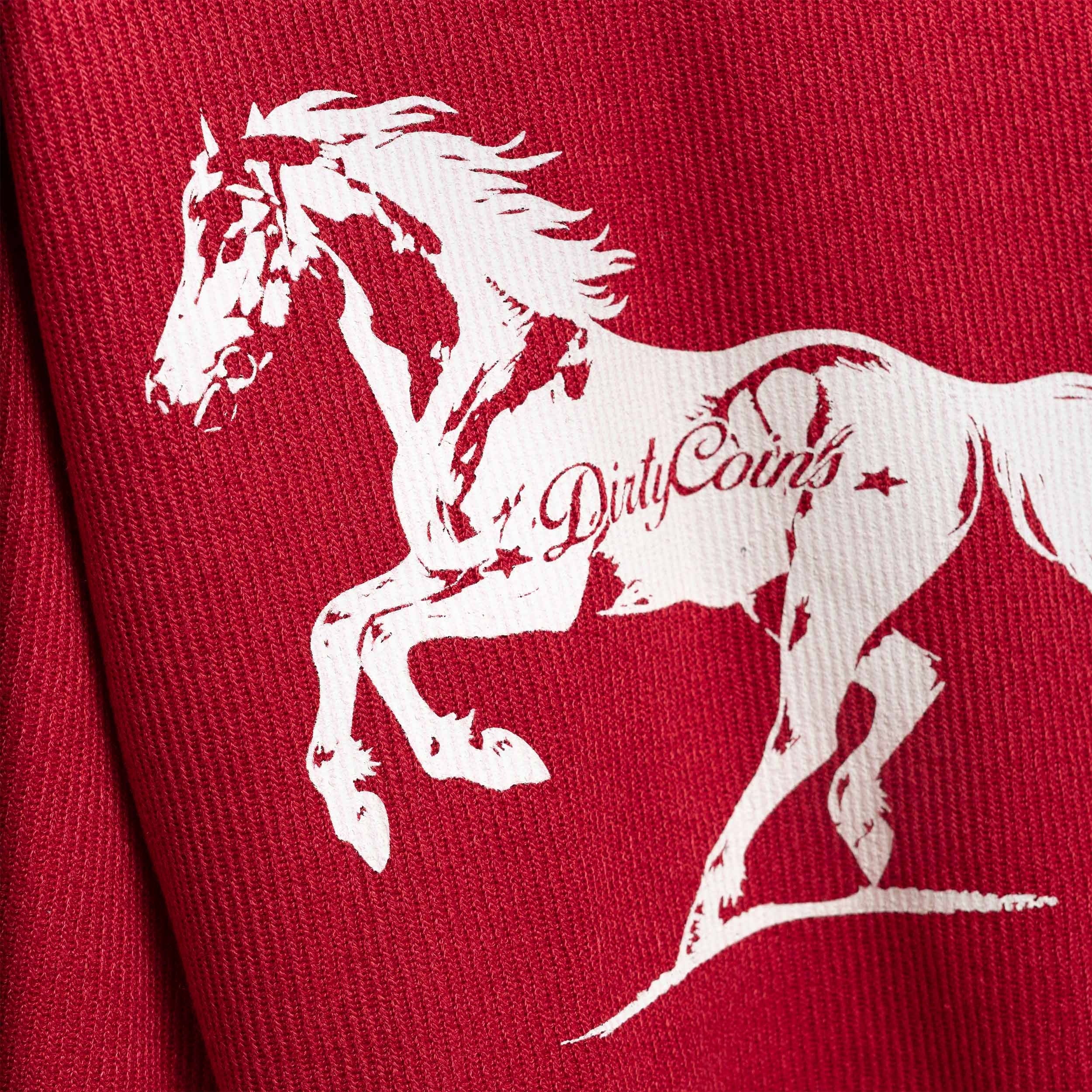 DirtyCoins Horse Power Knit Sweater Red
