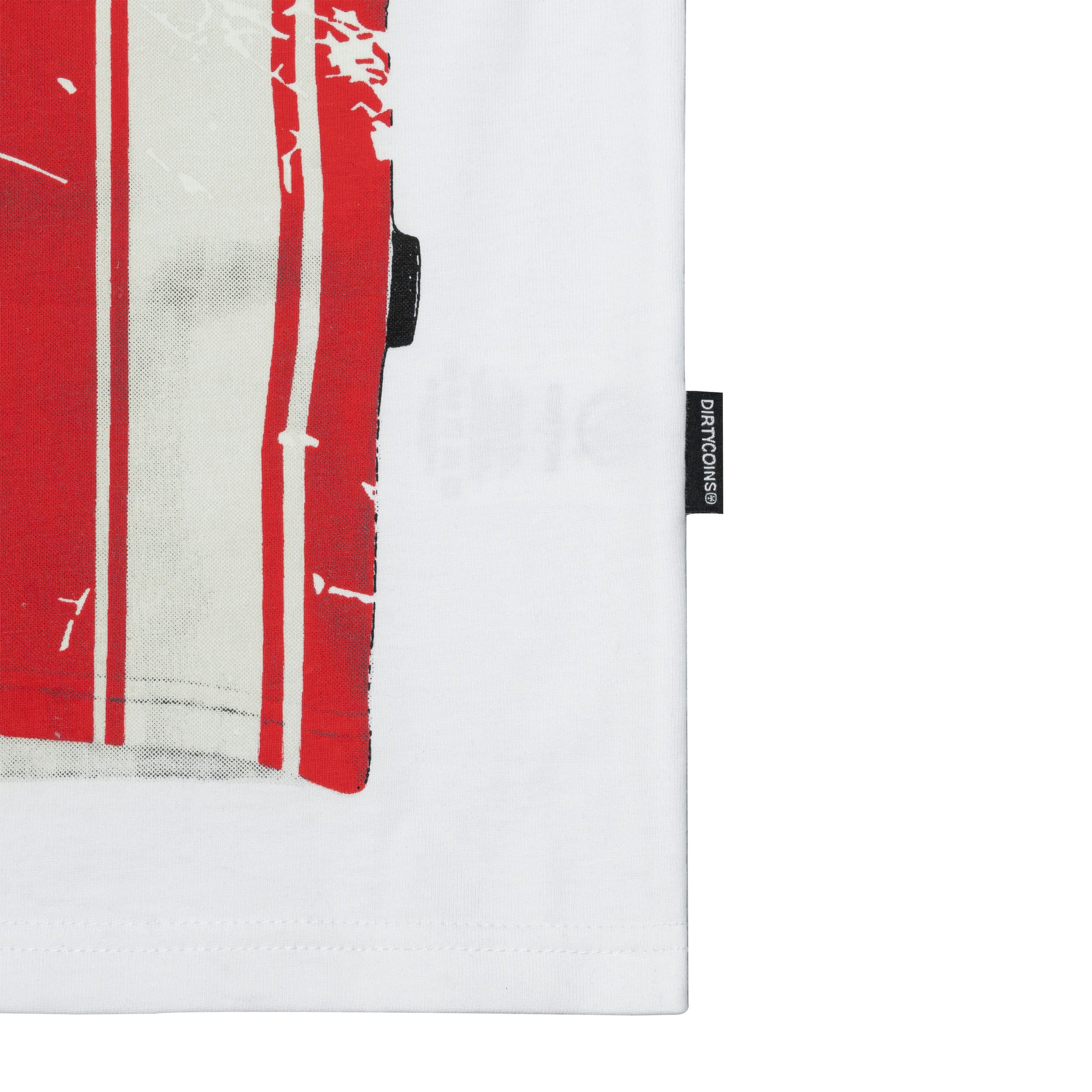 DirtyCoins Stripe Tee Trompe Loeil Print T-Shirt White