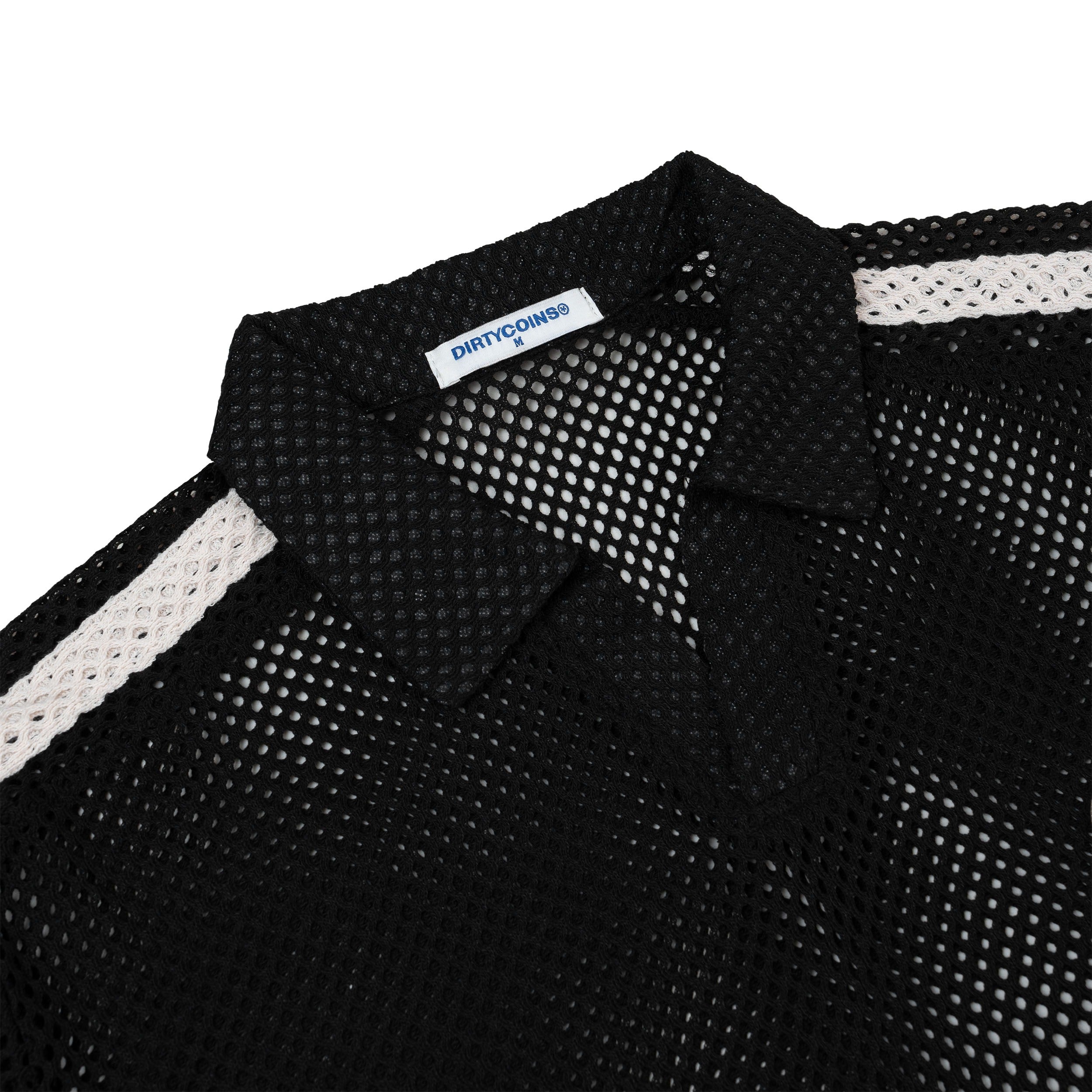 "Y" Patch Crochet Polo Black