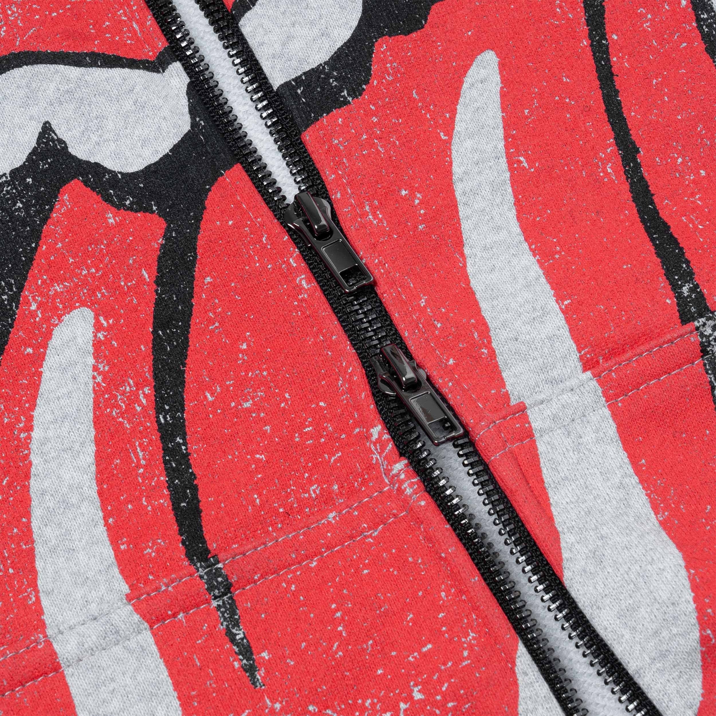 DCxRS Vint Tongue Zip Up Hoodie Grey