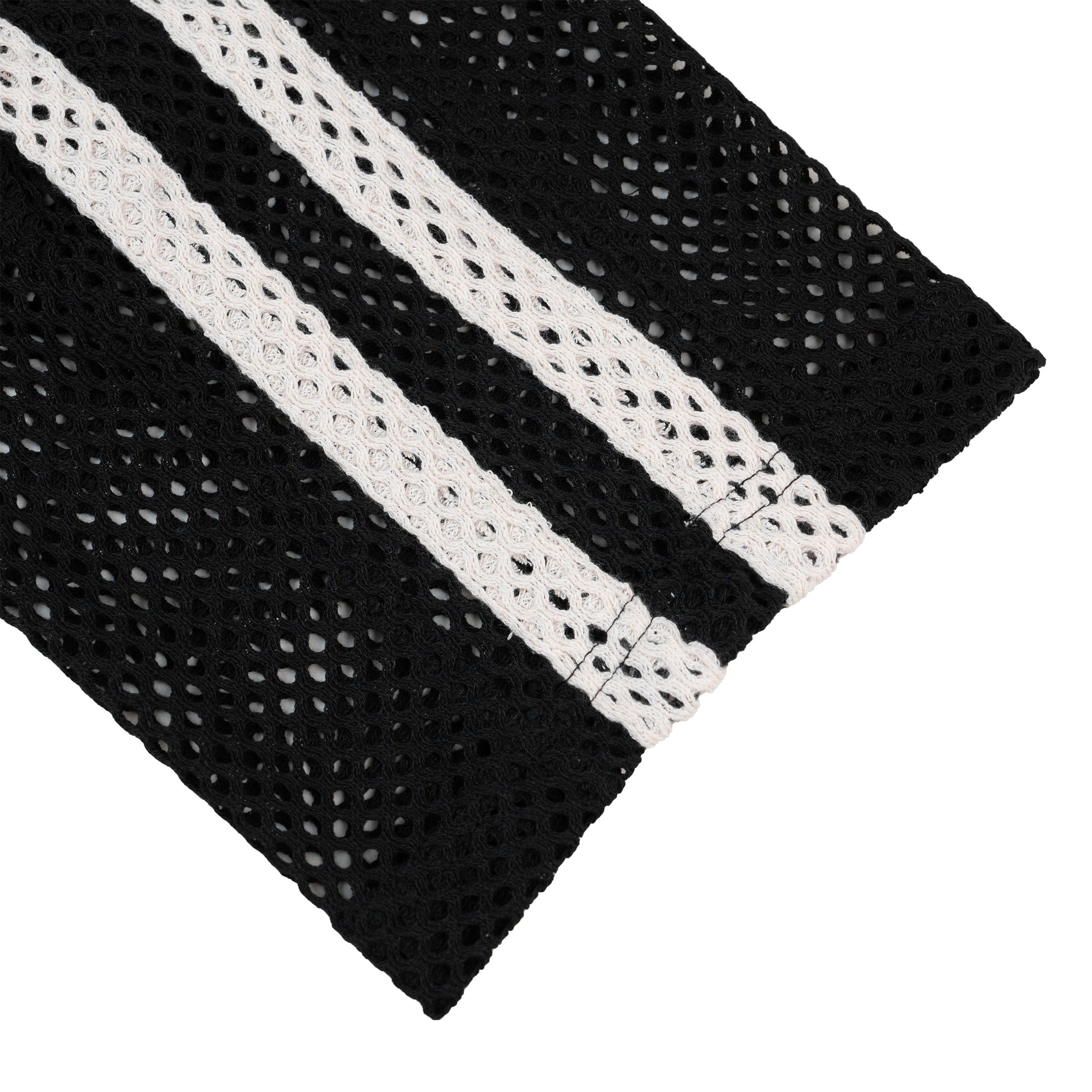 "Y" Patch Crochet Polo Black