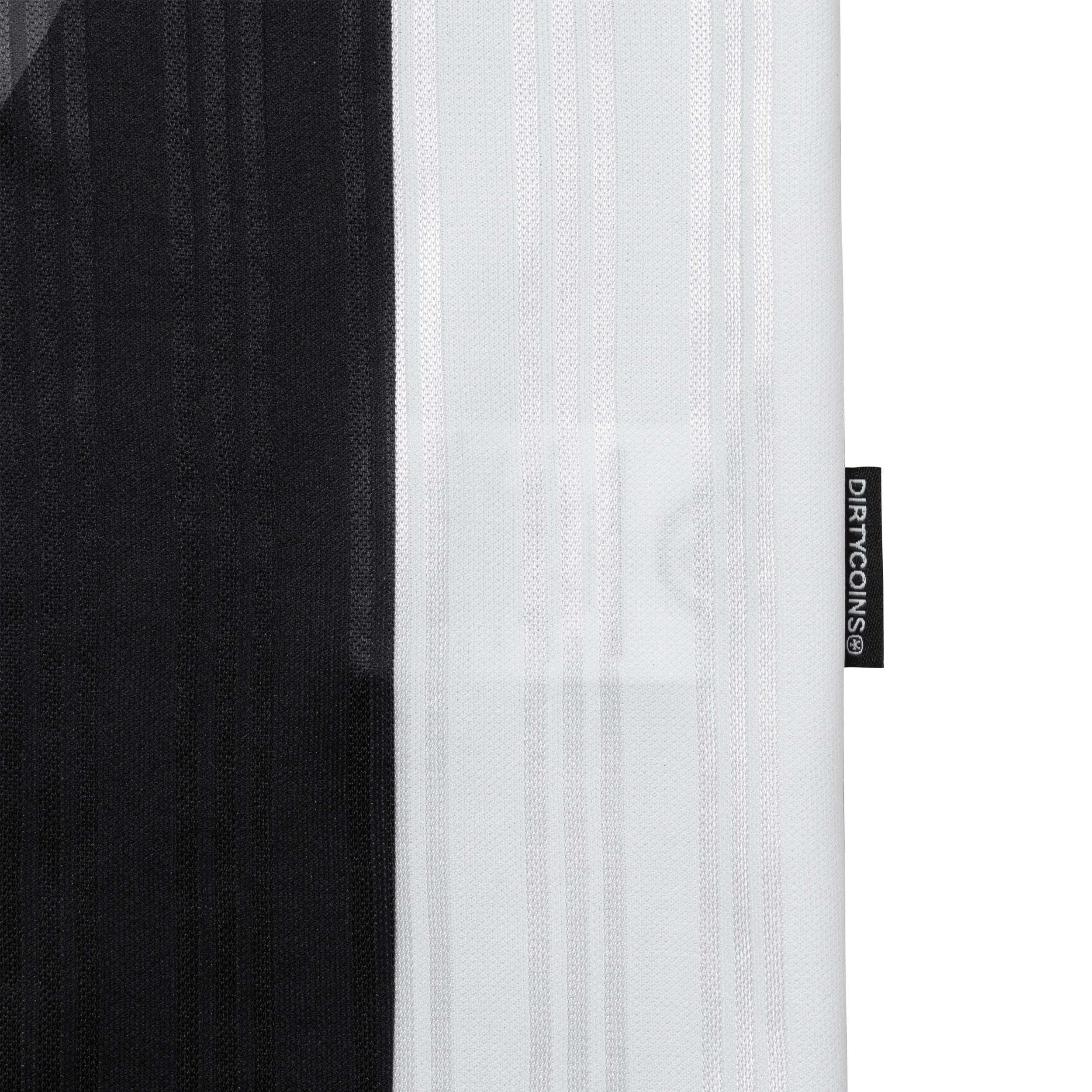 DirtyCoins Striped Soccer Polo Jersey Black White