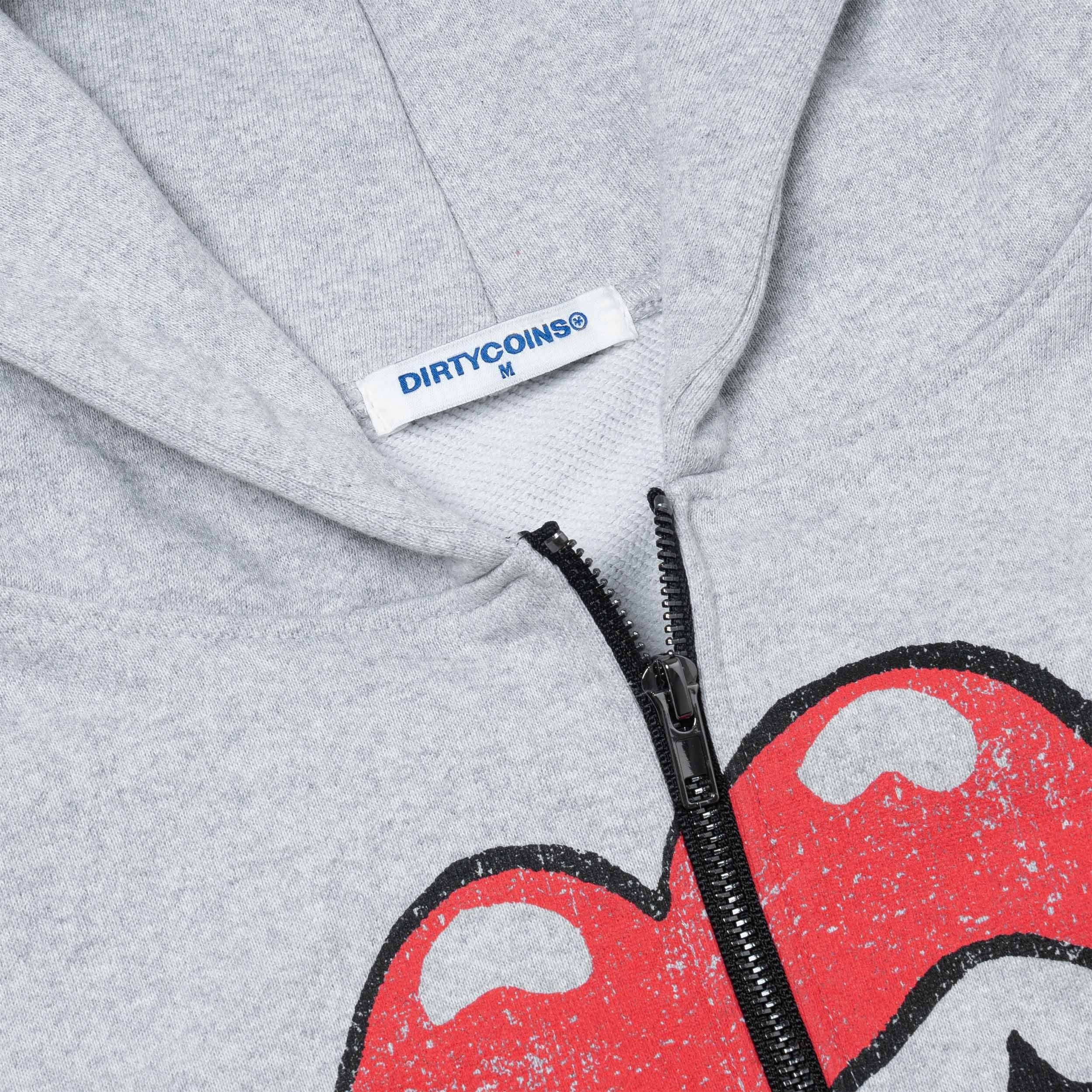 DCxRS Vint Tongue Zip Up Hoodie Grey