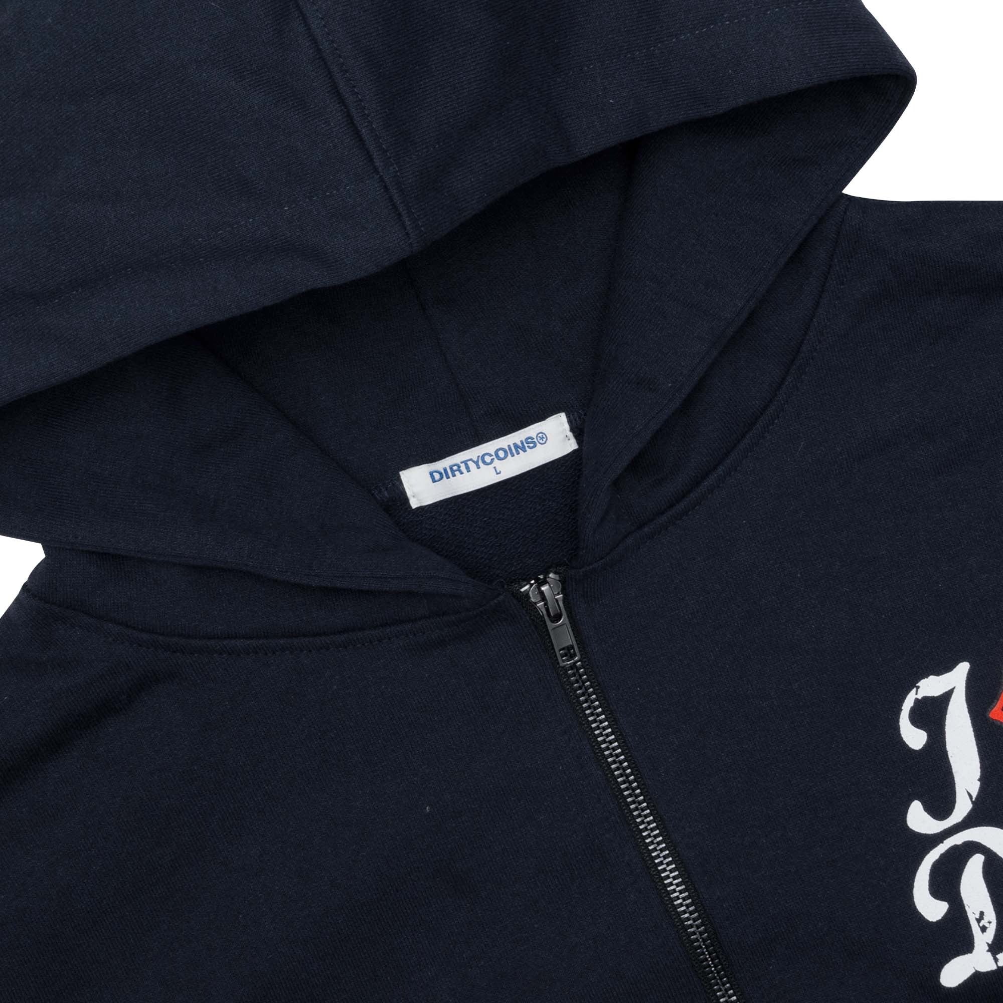 DCxRS American Tongue Zip-Up Hoodie Navy