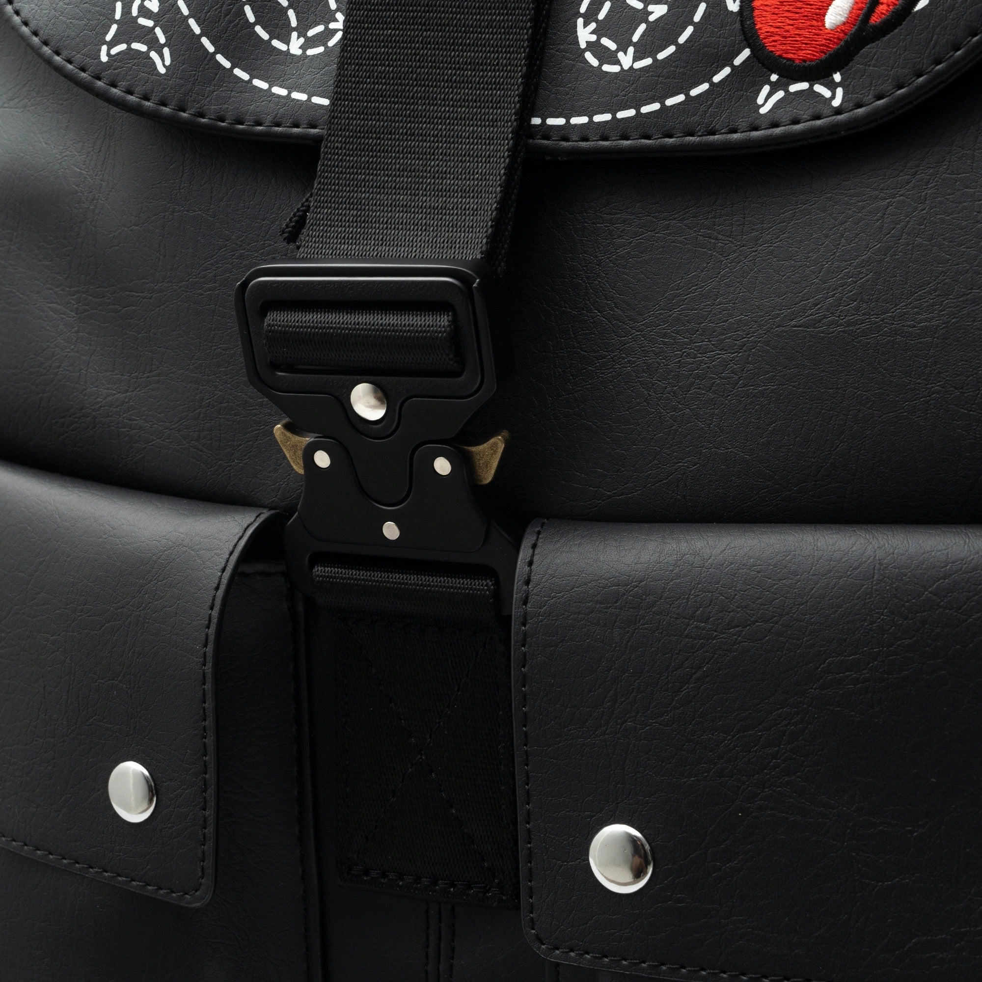 DCxRS Paches Leaher Military Backpack