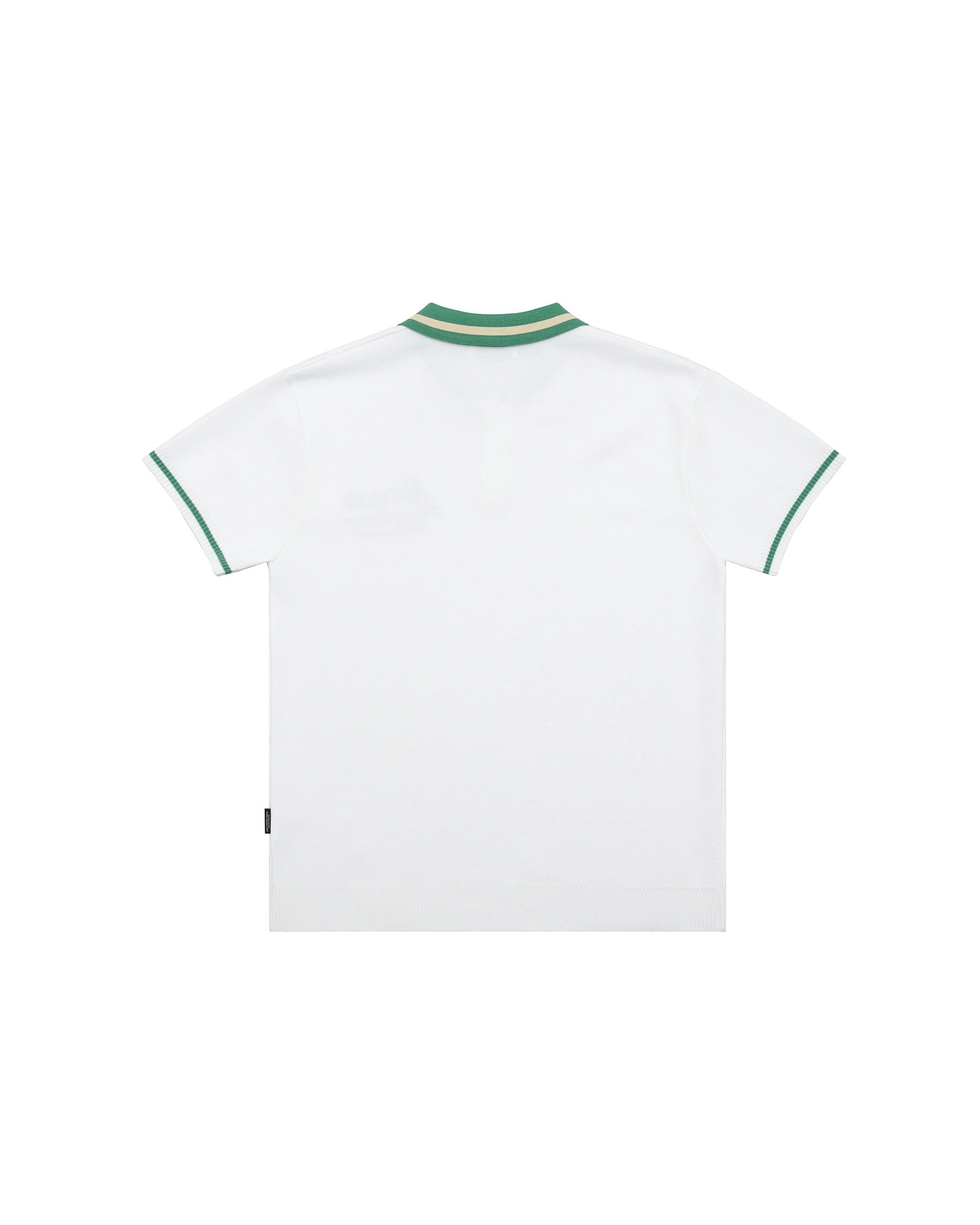 DirtyCoins Knit Polo Premium Garment White Green