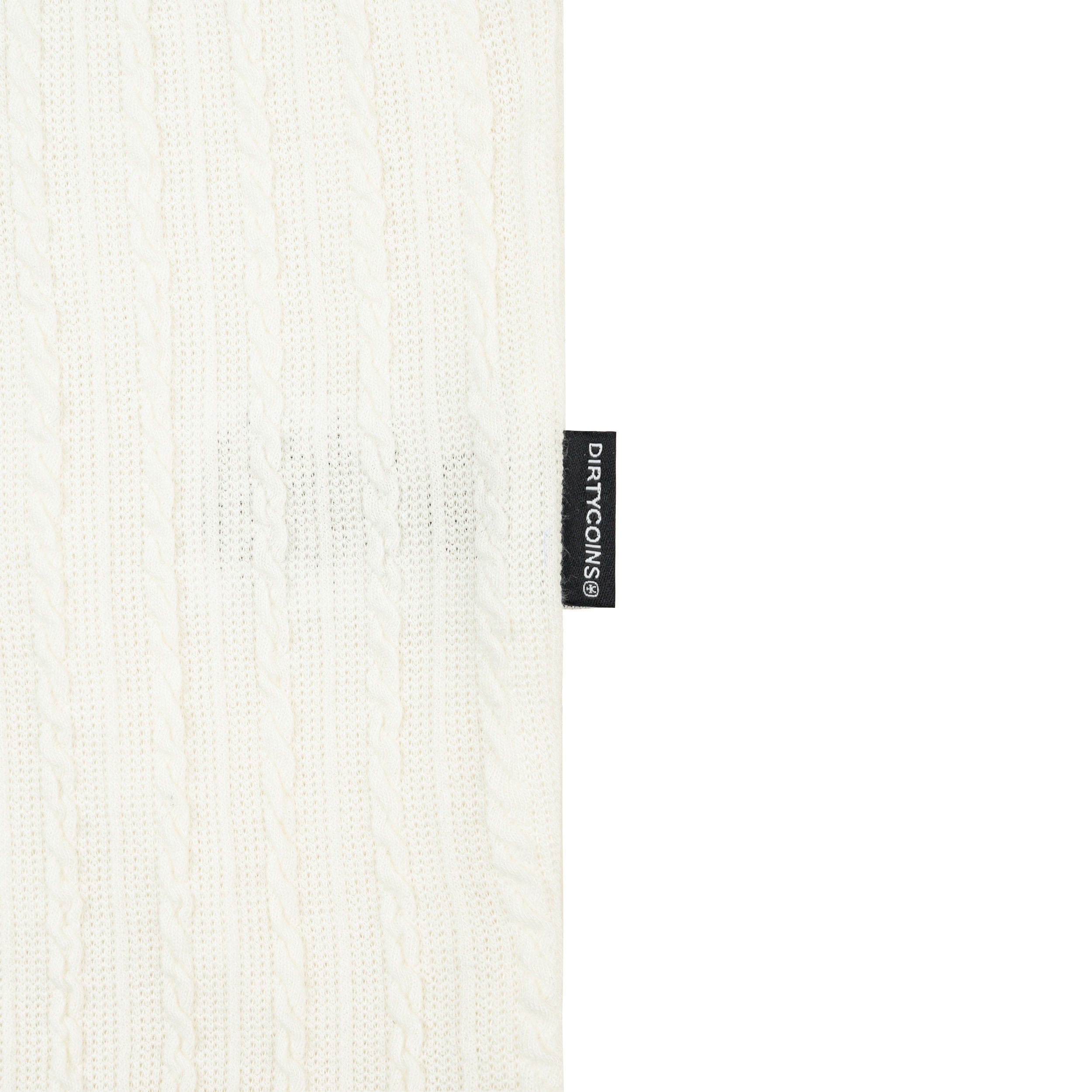 DirtyCoins Embroidery Chain Knit Polo Cream