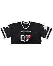 DCxRS Star 01 Football Jersey Croptop Black