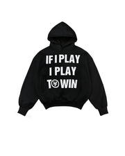 Play To Win Oversized Hoodie - Black