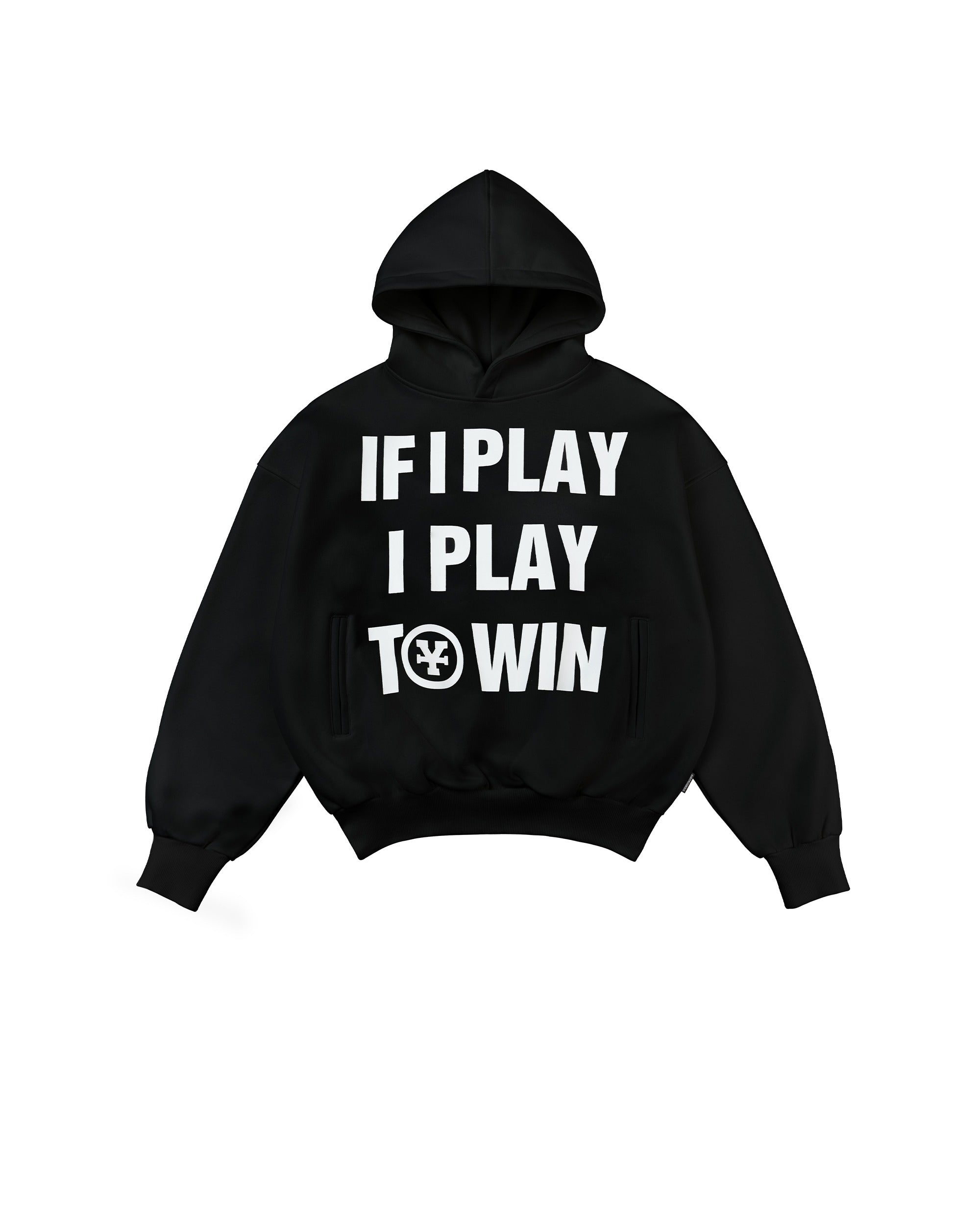 Play To Win Oversized Hoodie - Black