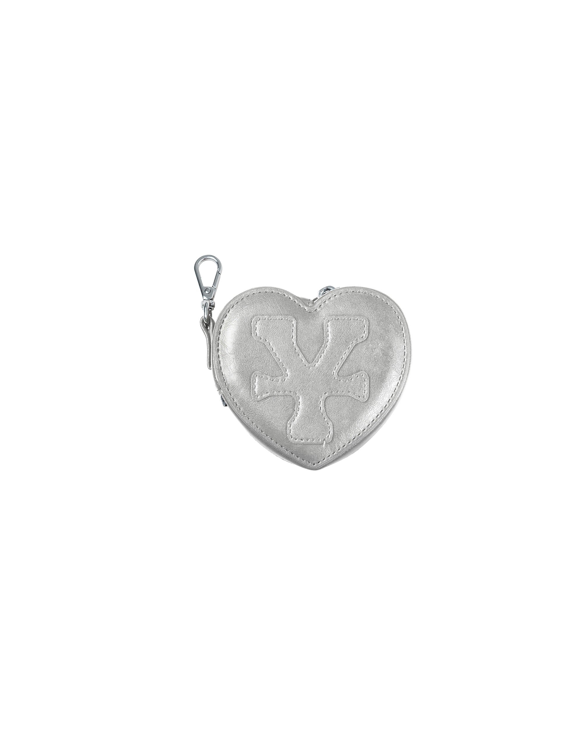 Logo Patched Heart Mini Pounch