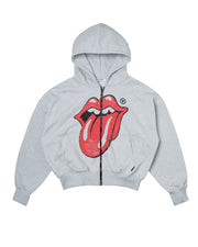 DCxRS Vint Tongue Zip Up Hoodie Grey