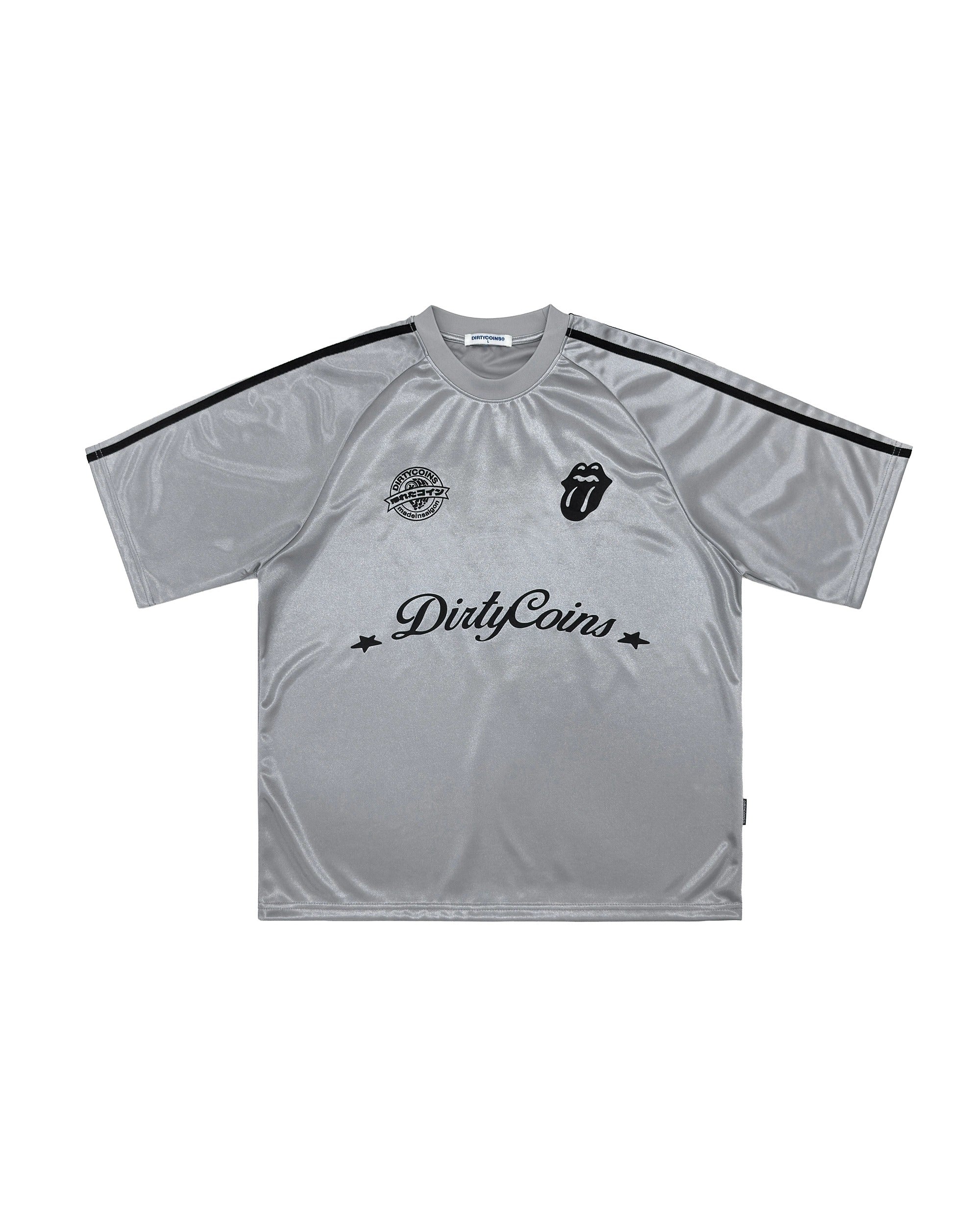 DCxRS Logo Glossy Soccer Jersey Grey