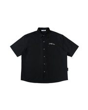 Rope Print Relaxed Shirt - Black